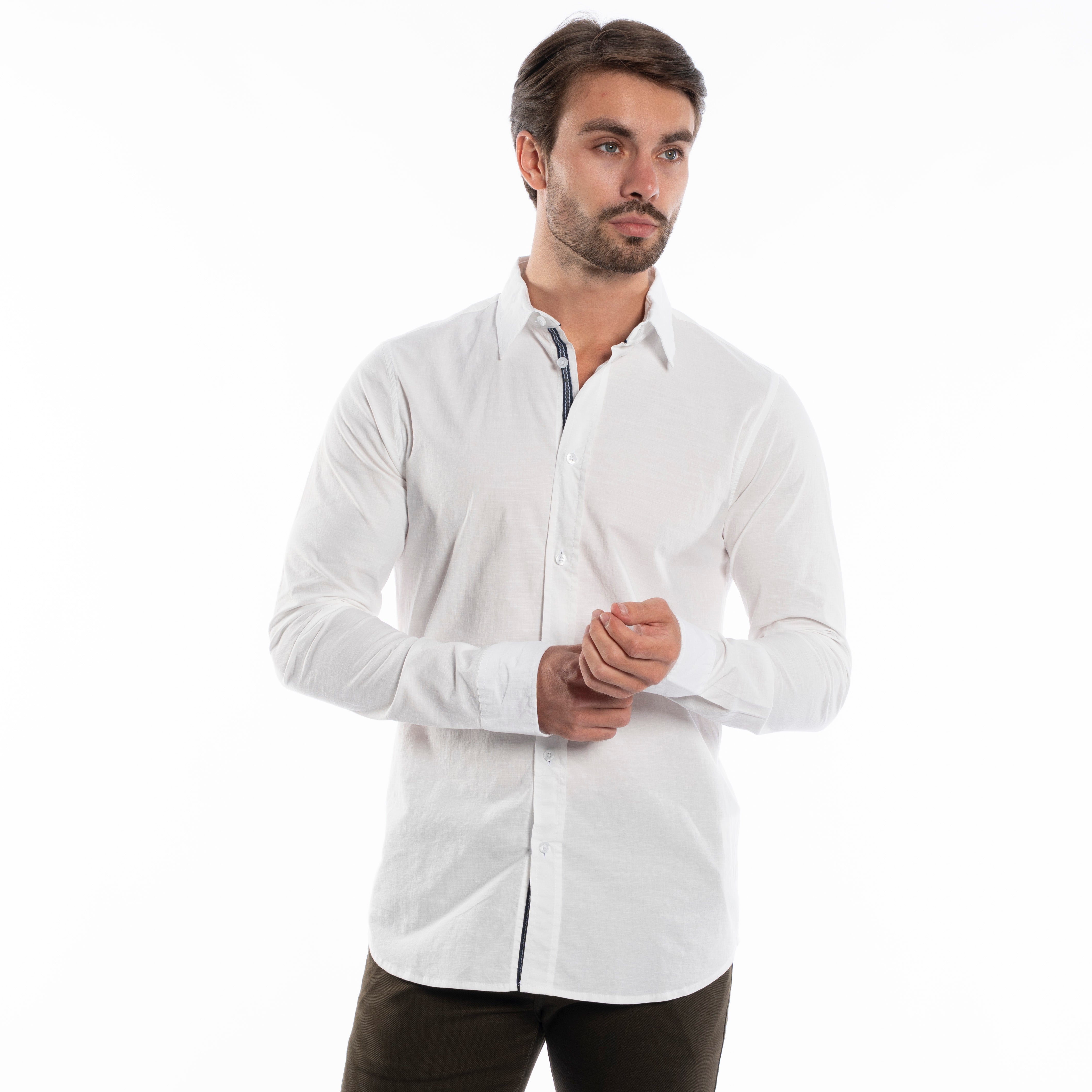 Long Sleeve Shirt - Men - Plain