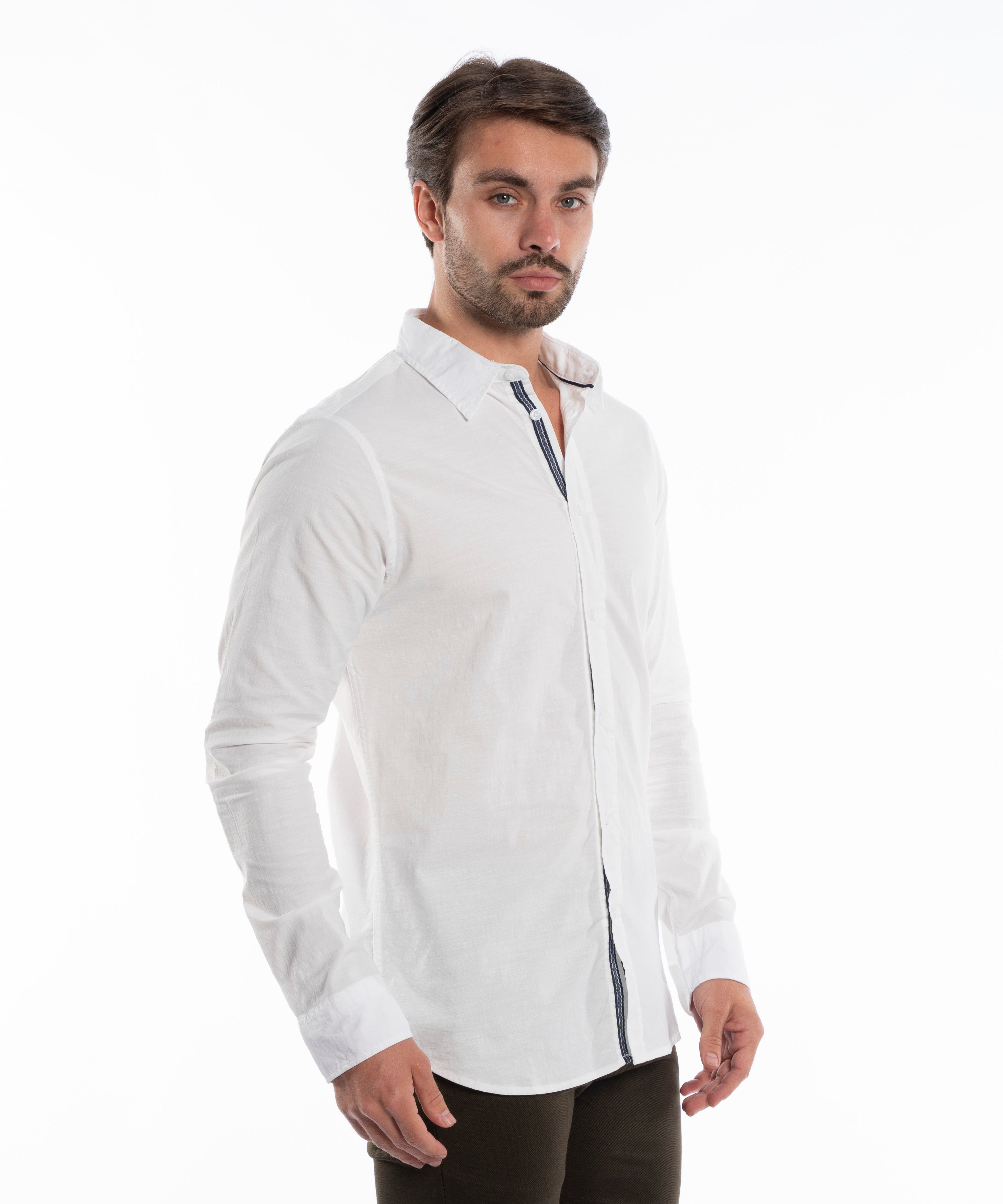 Long Sleeve Shirt - Men - Plain