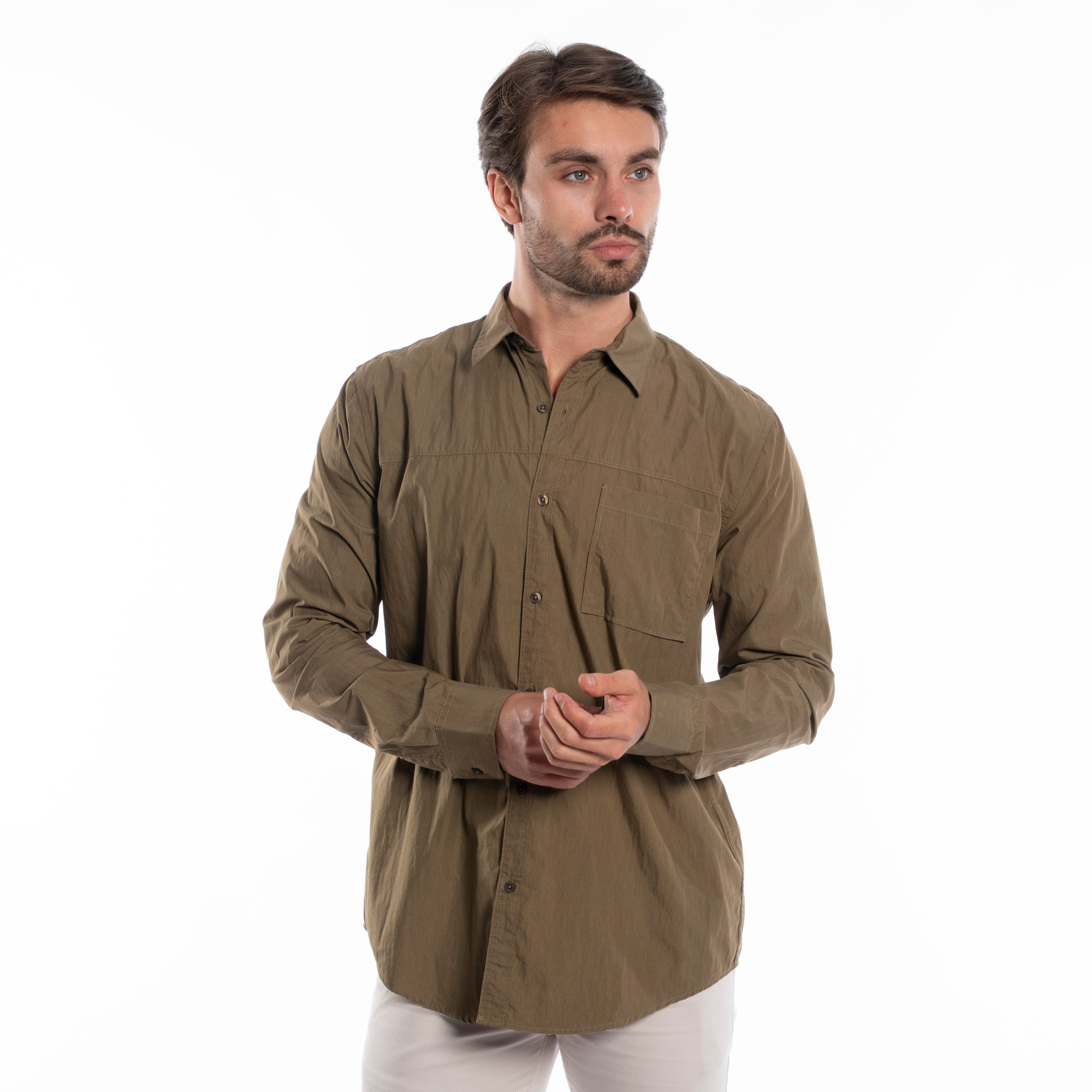 Long Sleeve Shirt - Men - Plain
