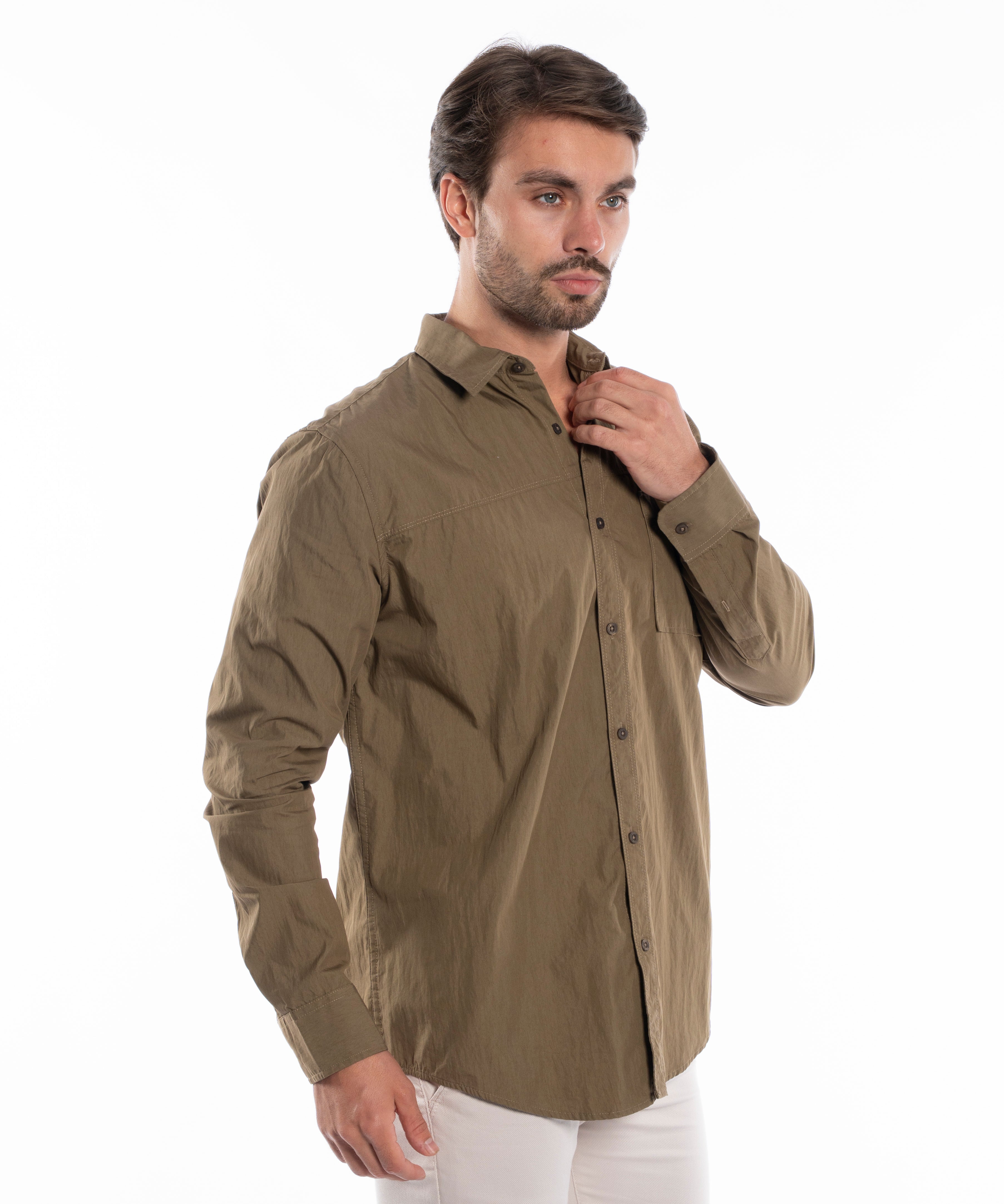 Long Sleeve Shirt - Men - Plain