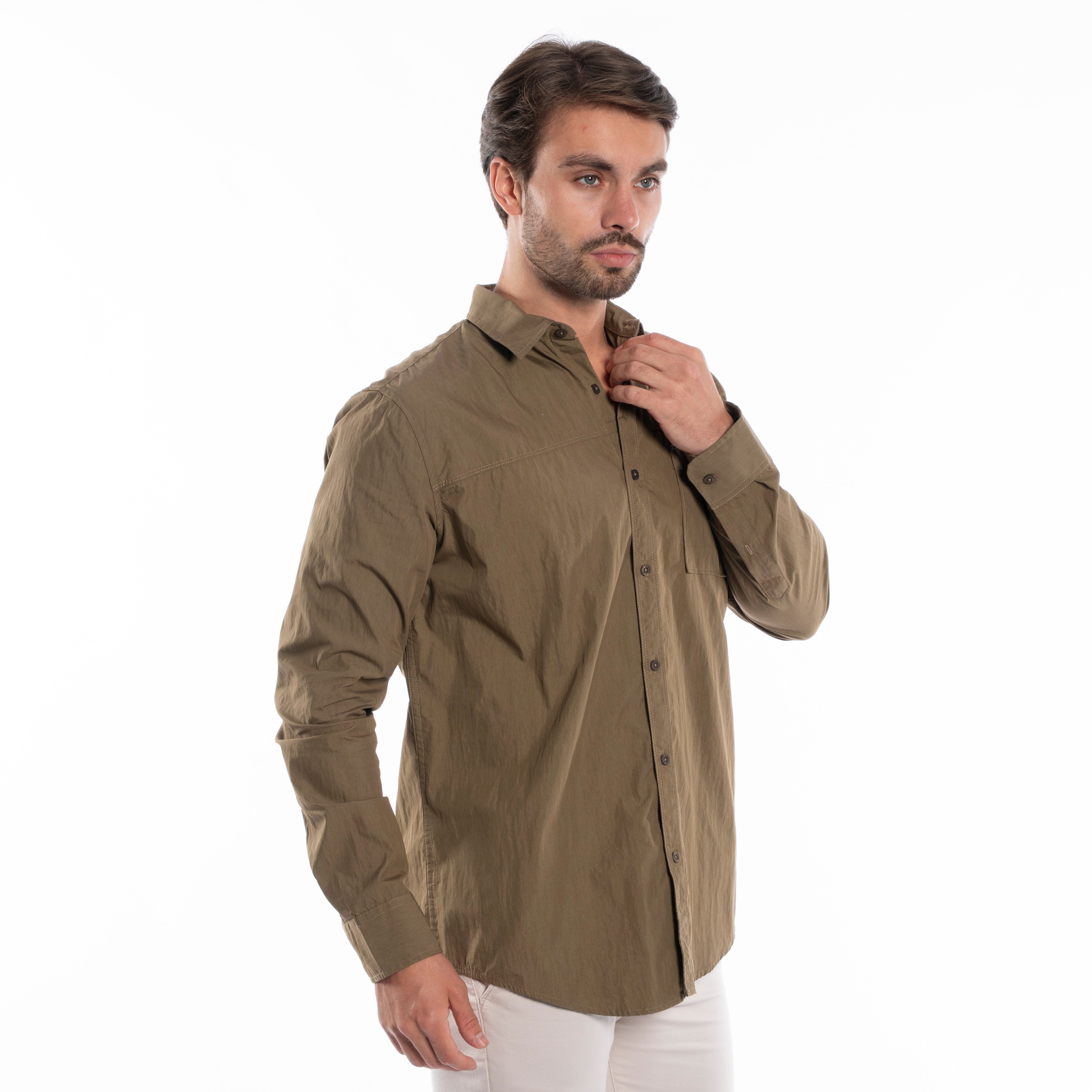 Long Sleeve Shirt - Men - Plain