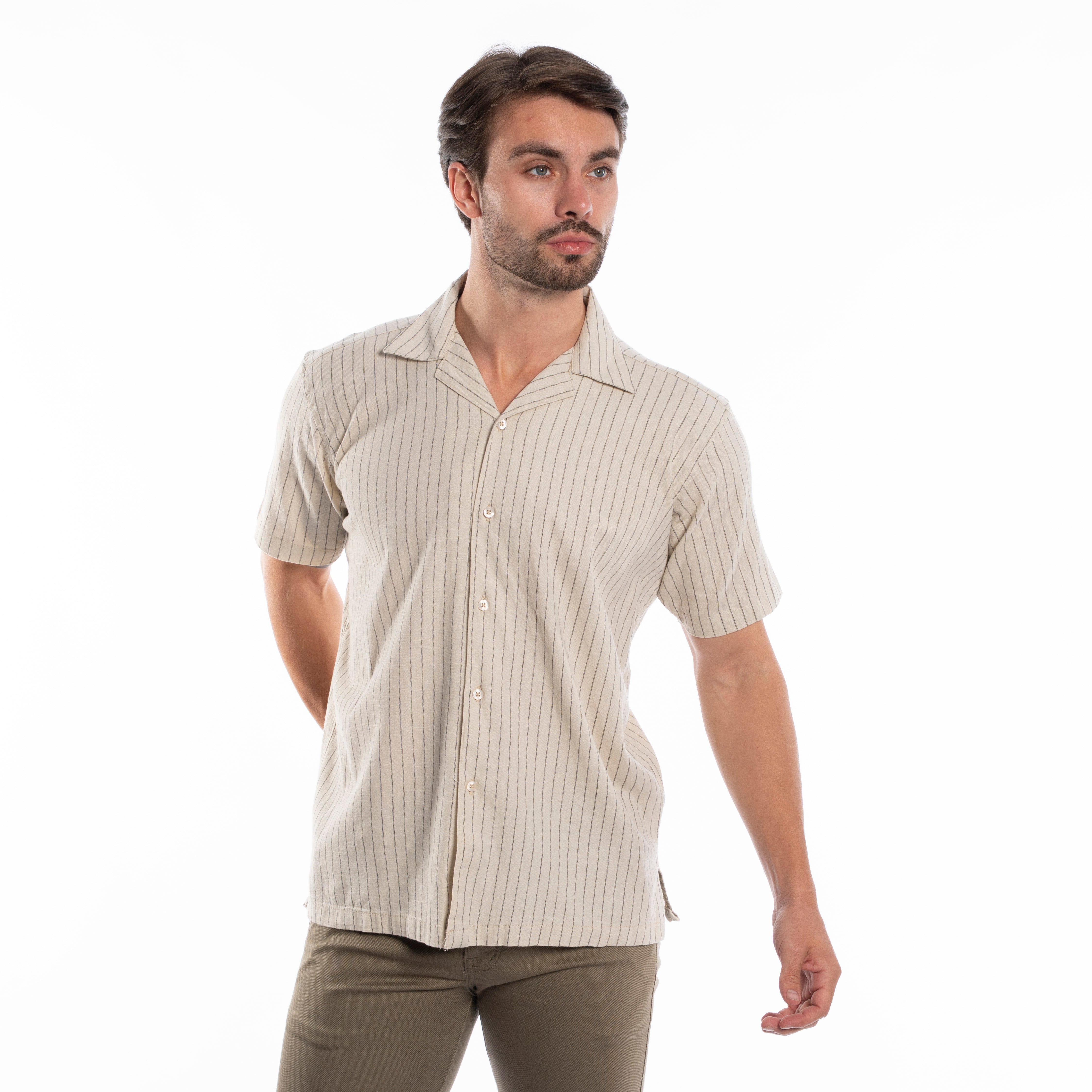 Half Sleeve Shirt - Men - Striped