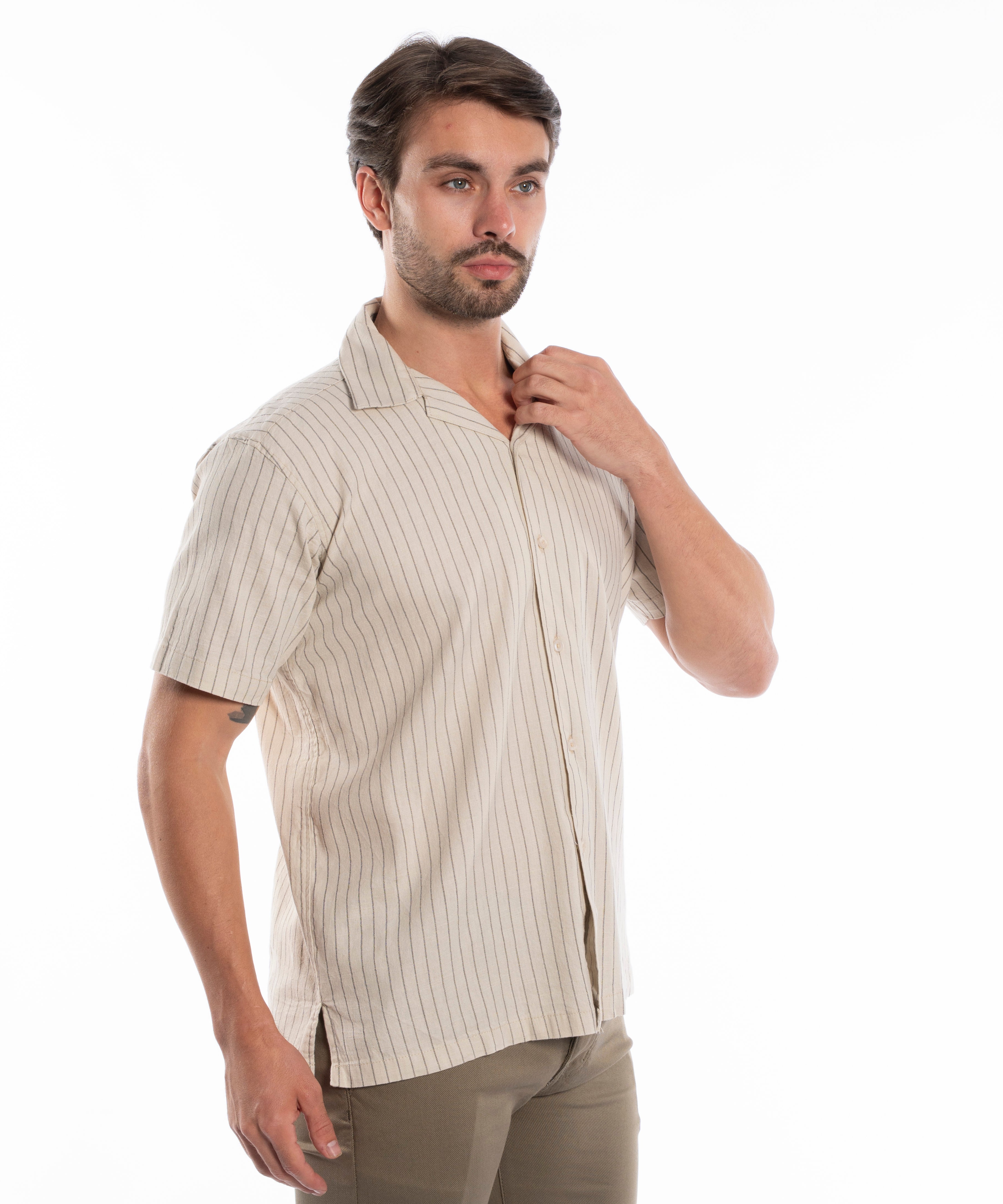 Half Sleeve Shirt - Men - Striped