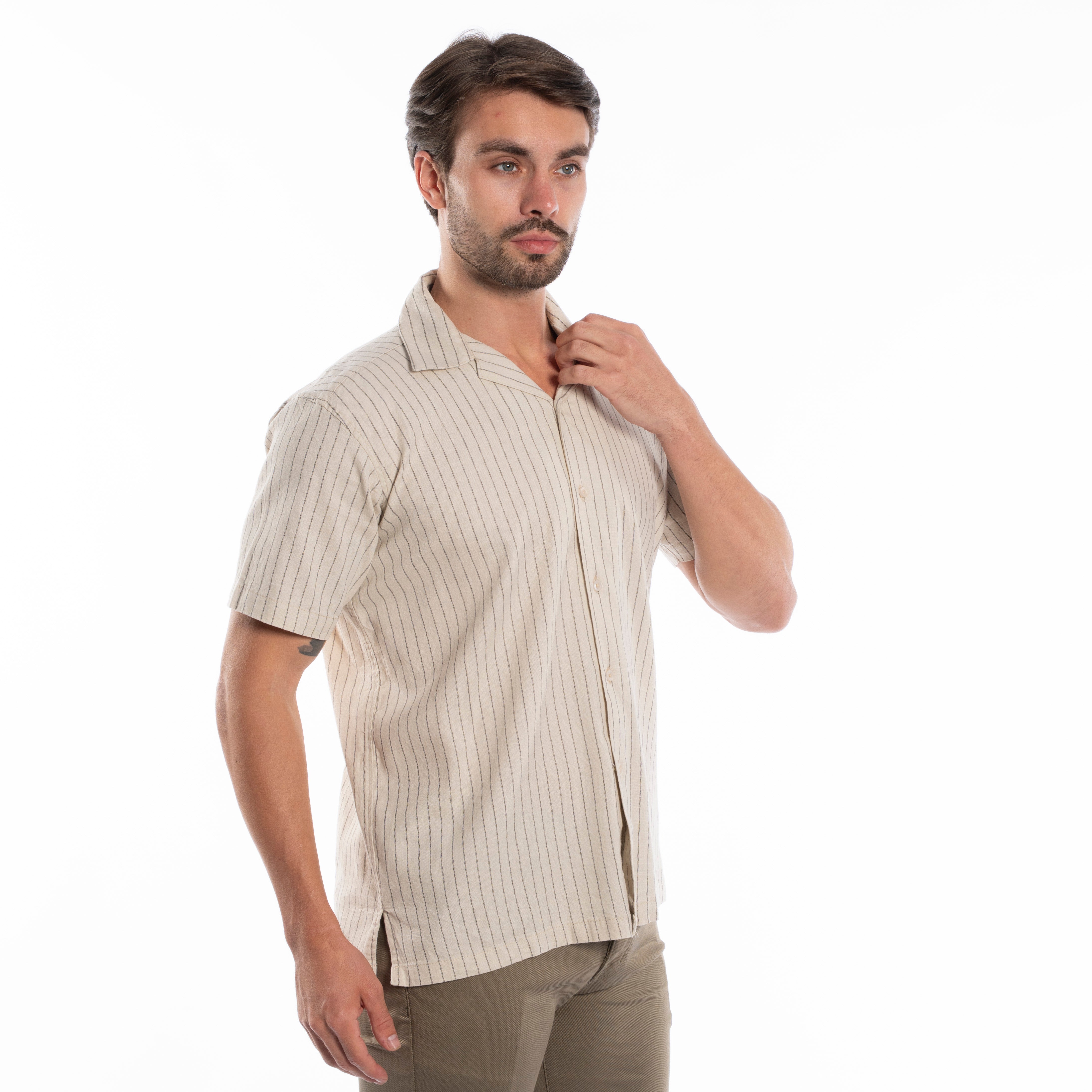 Half Sleeve Shirt - Men - Striped