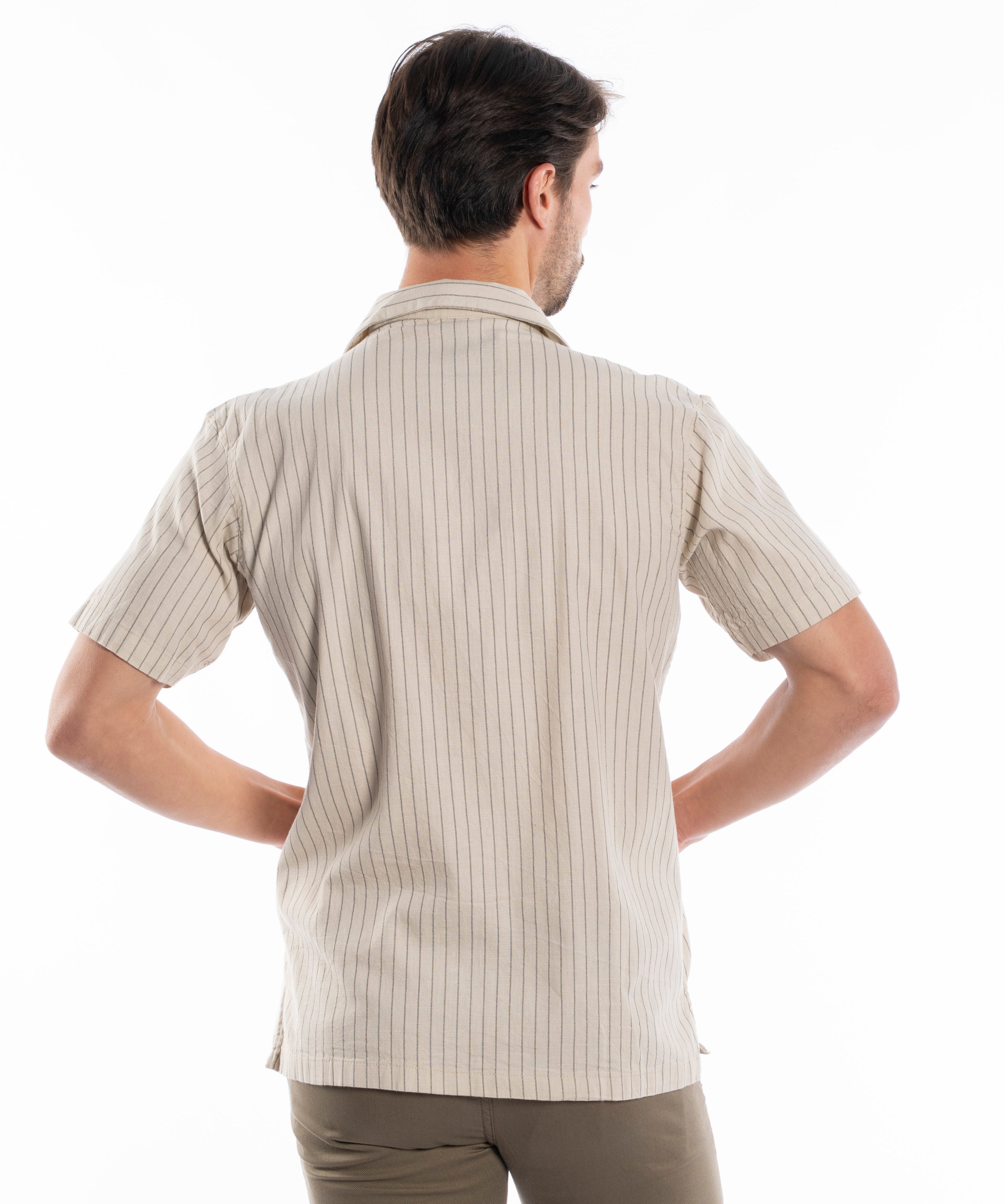 Half Sleeve Shirt - Men - Striped