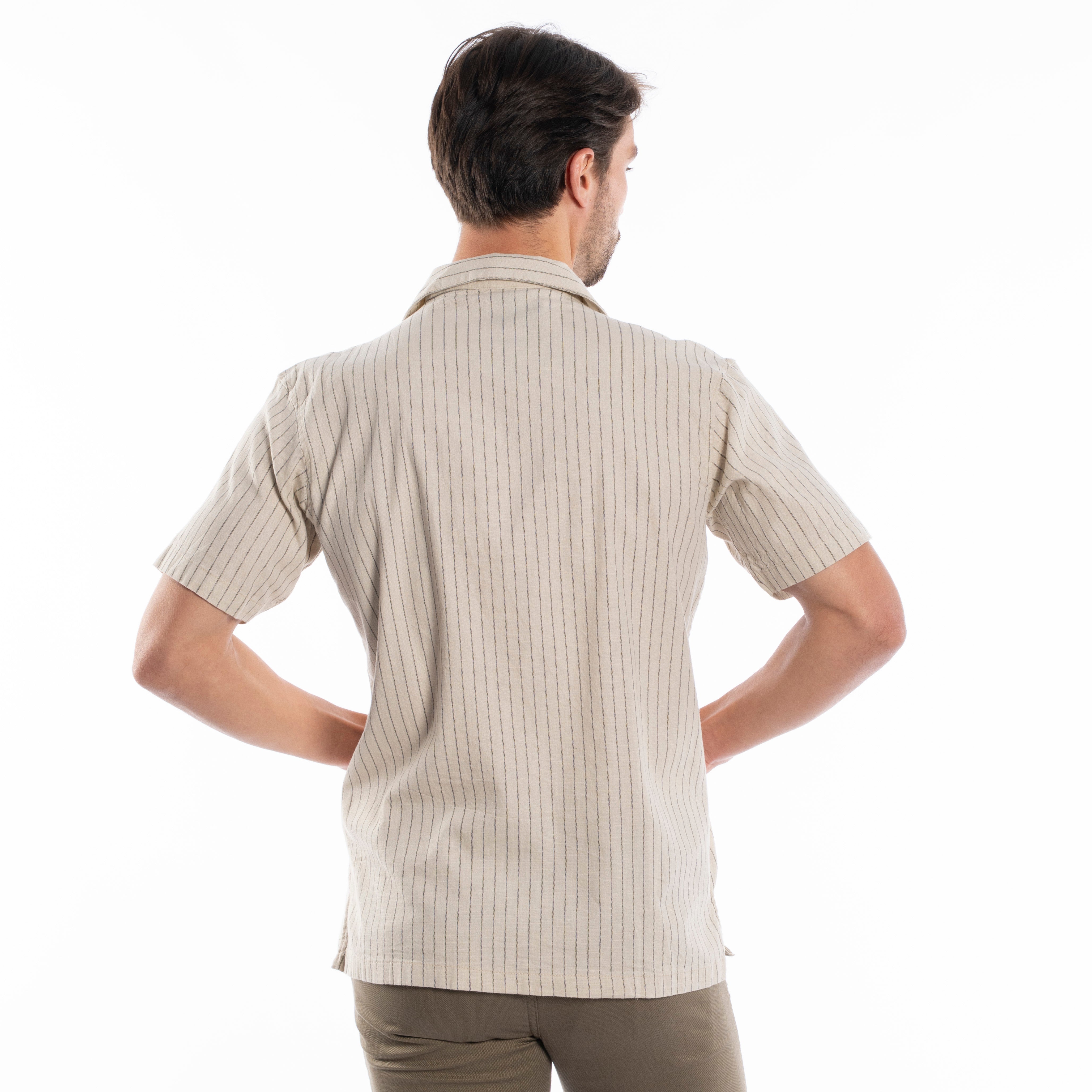 Half Sleeve Shirt - Men - Striped