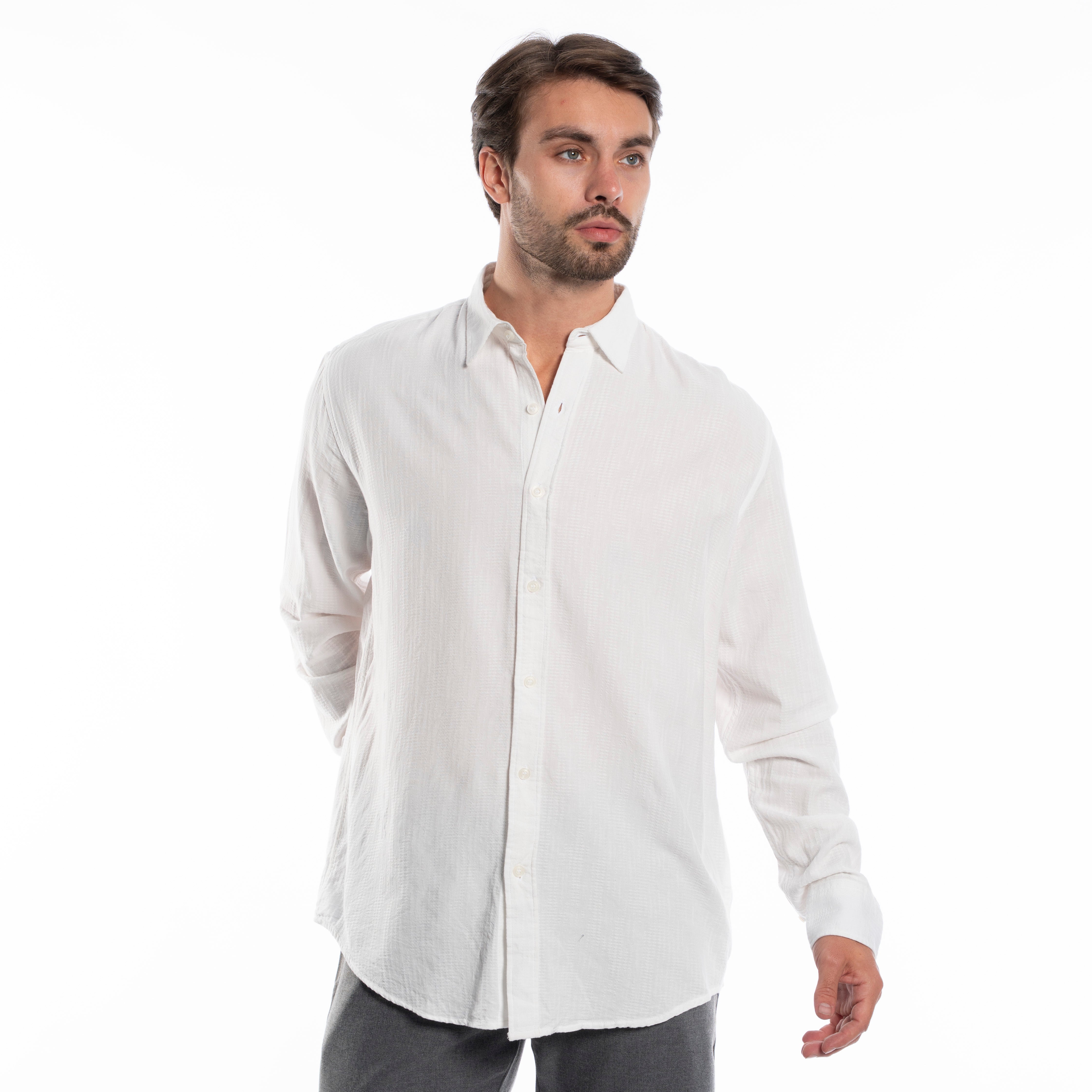 Long Sleeve Shirt - Men - Plain