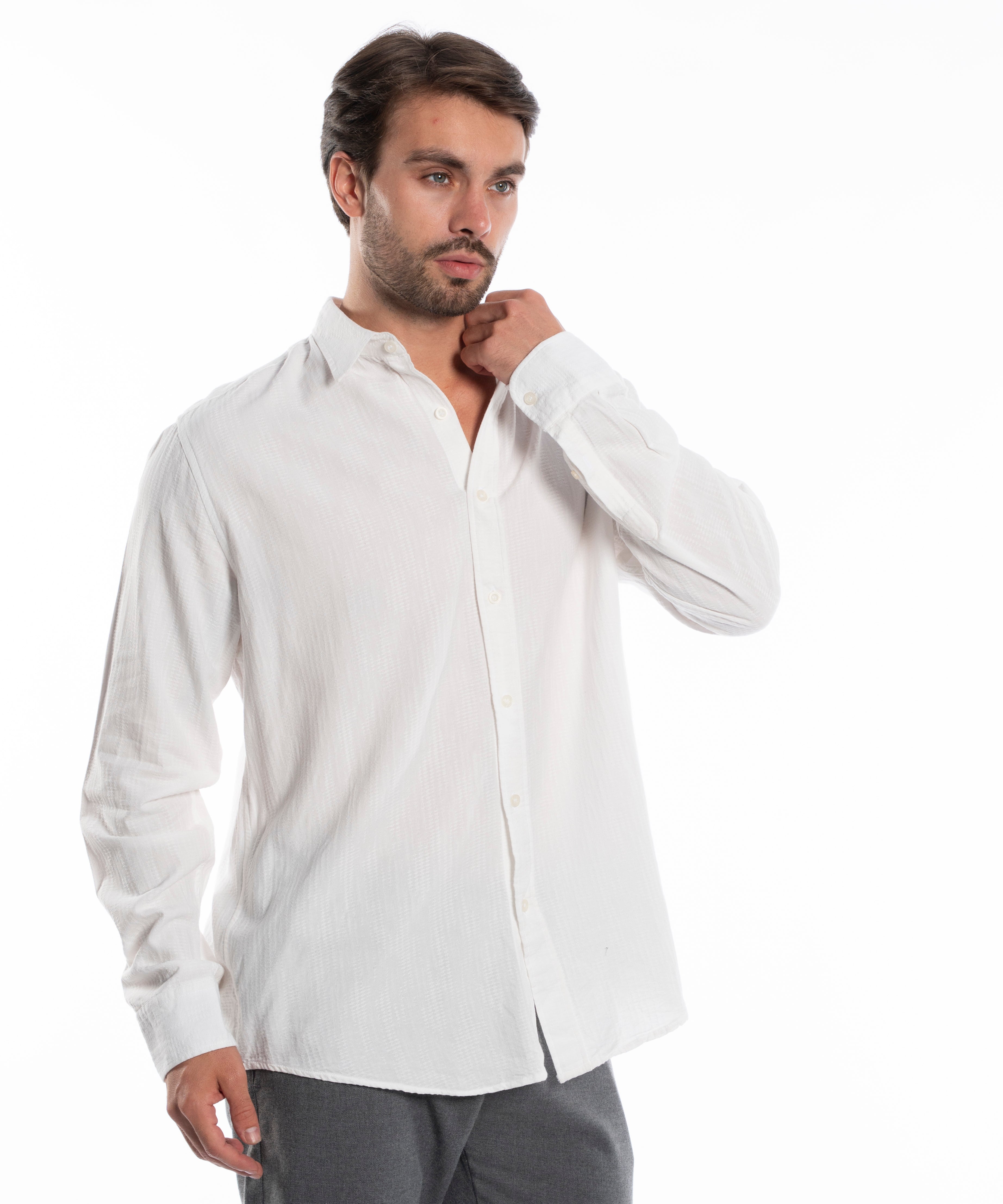 Long Sleeve Shirt - Men - Plain