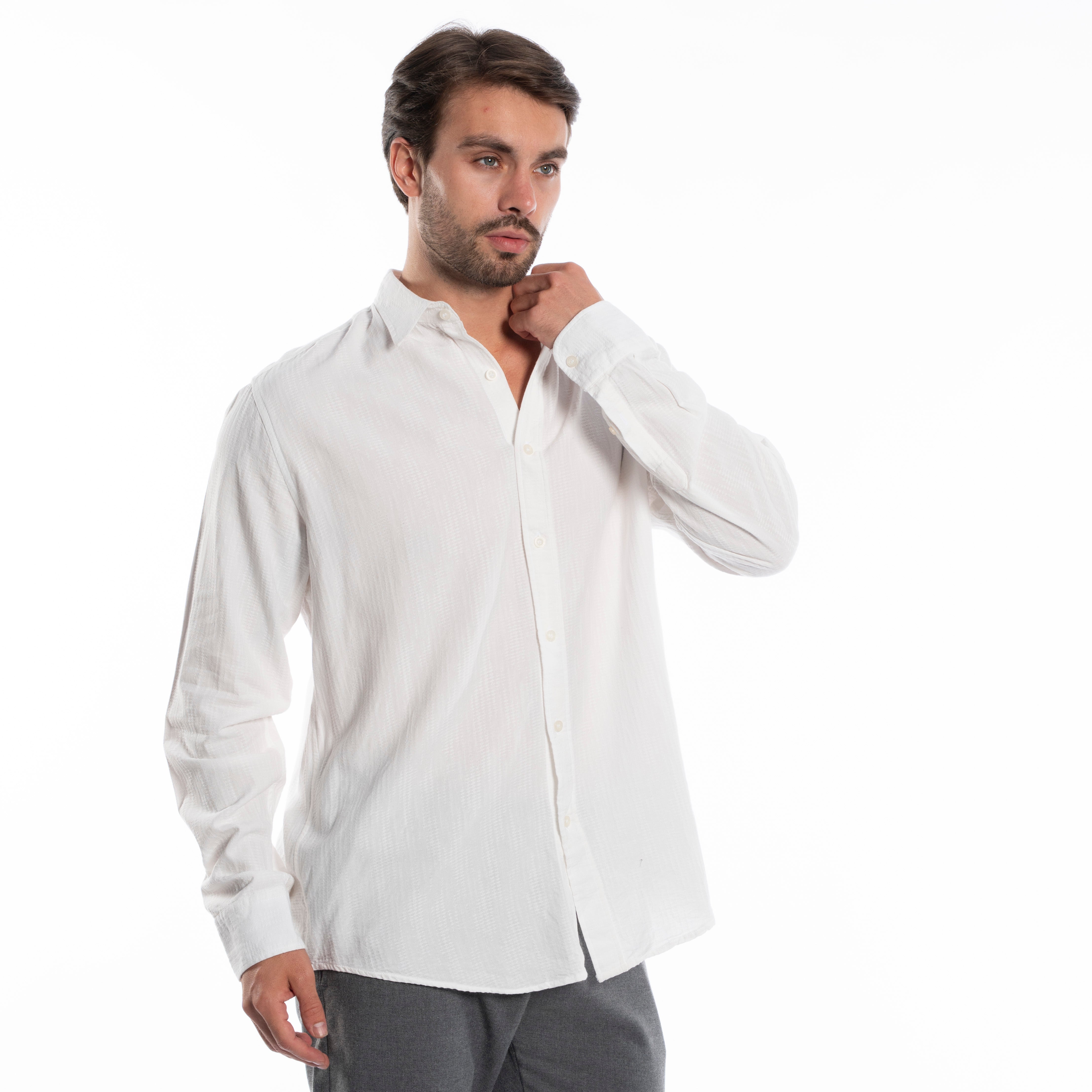 Long Sleeve Shirt - Men - Plain