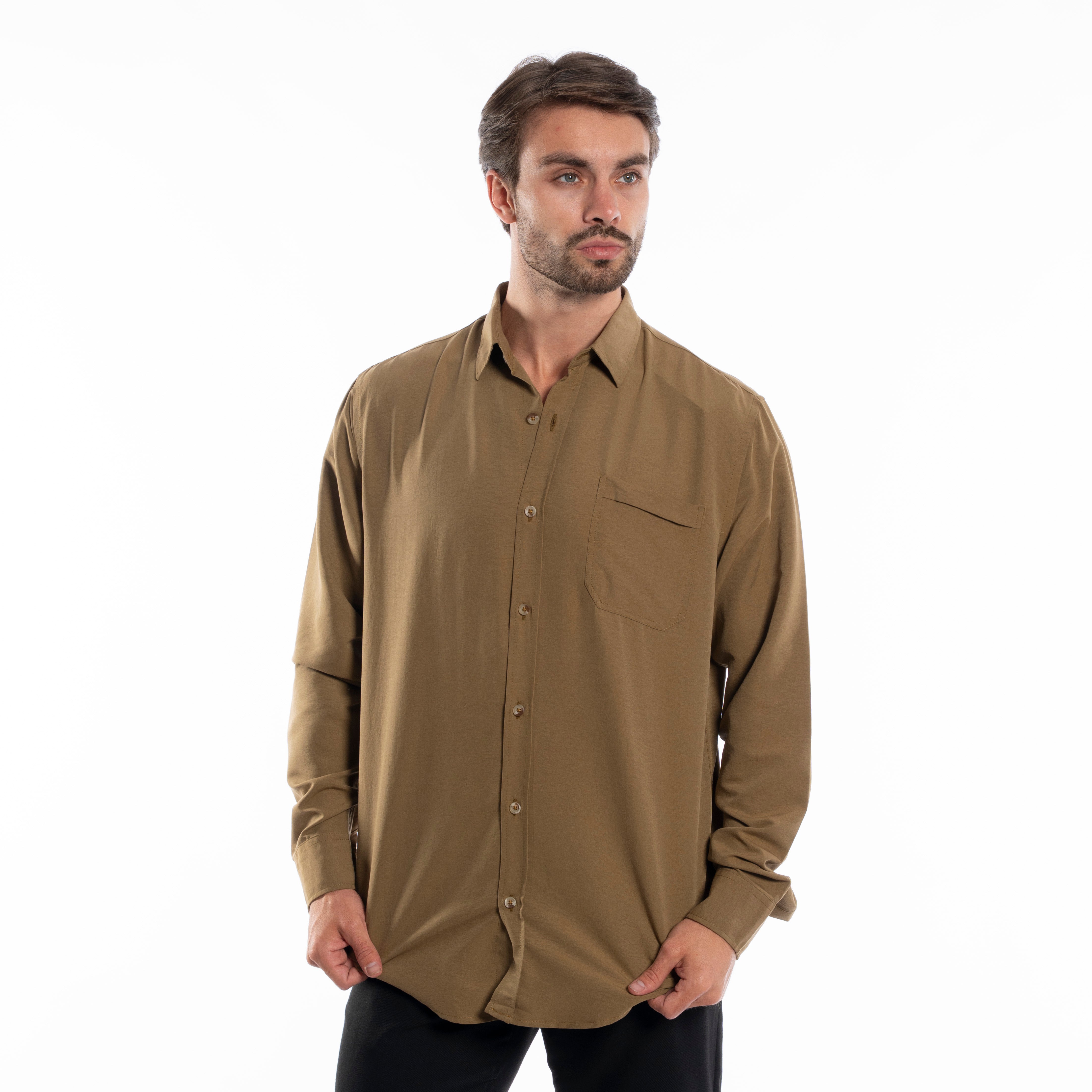 Long Sleeve Shirt - Men - Plain