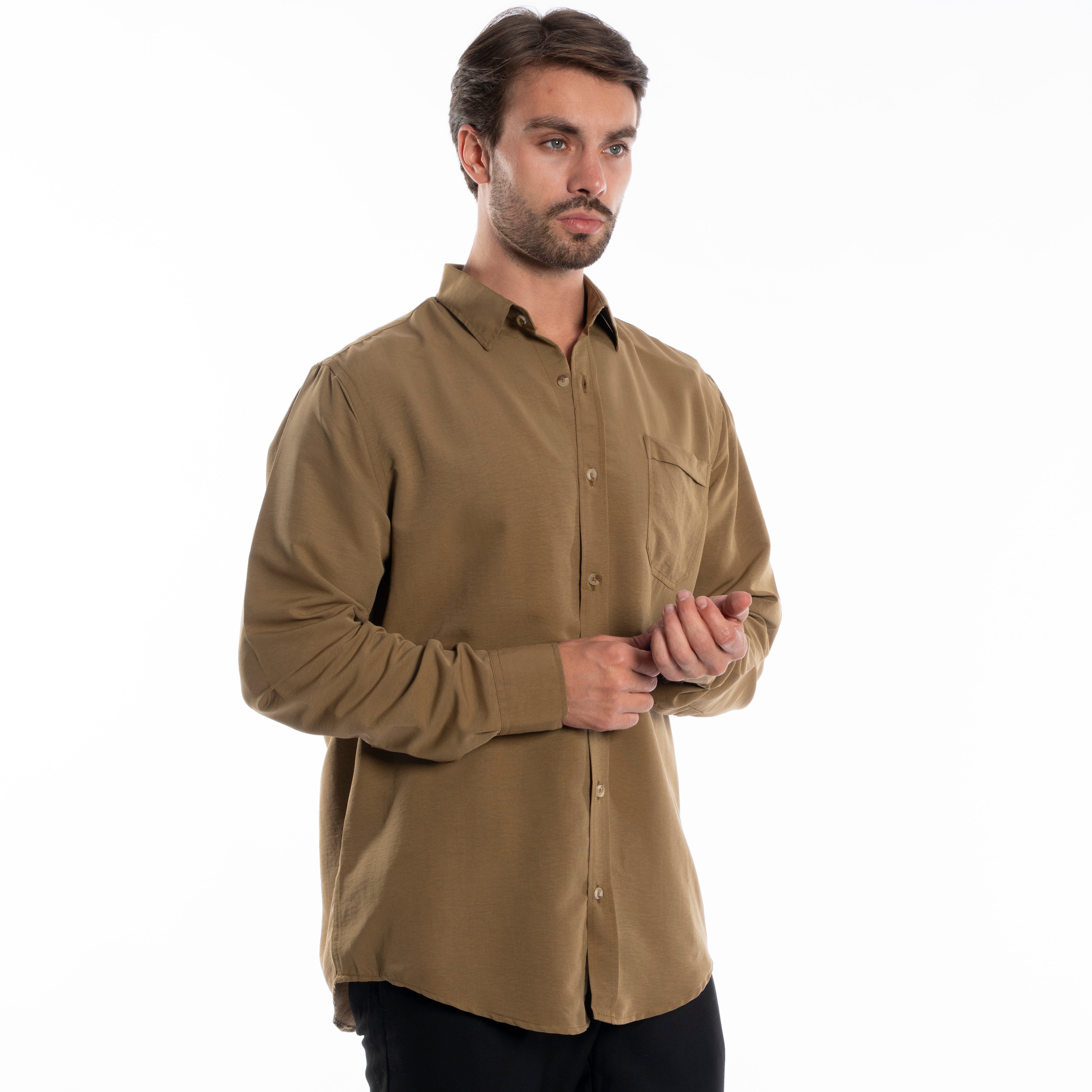 Long Sleeve Shirt - Men - Plain