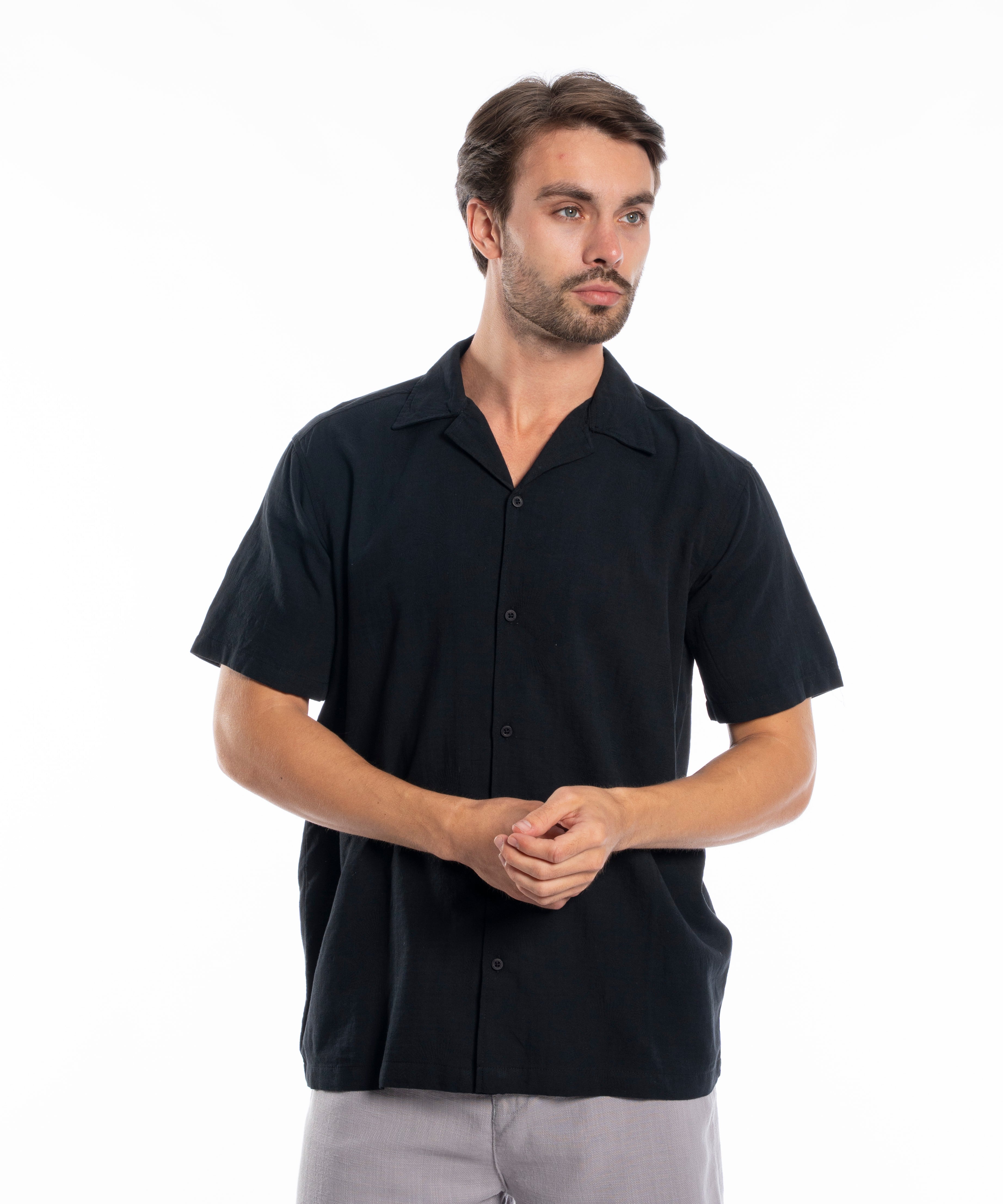 Half Sleeve Shirt - Men - Plain