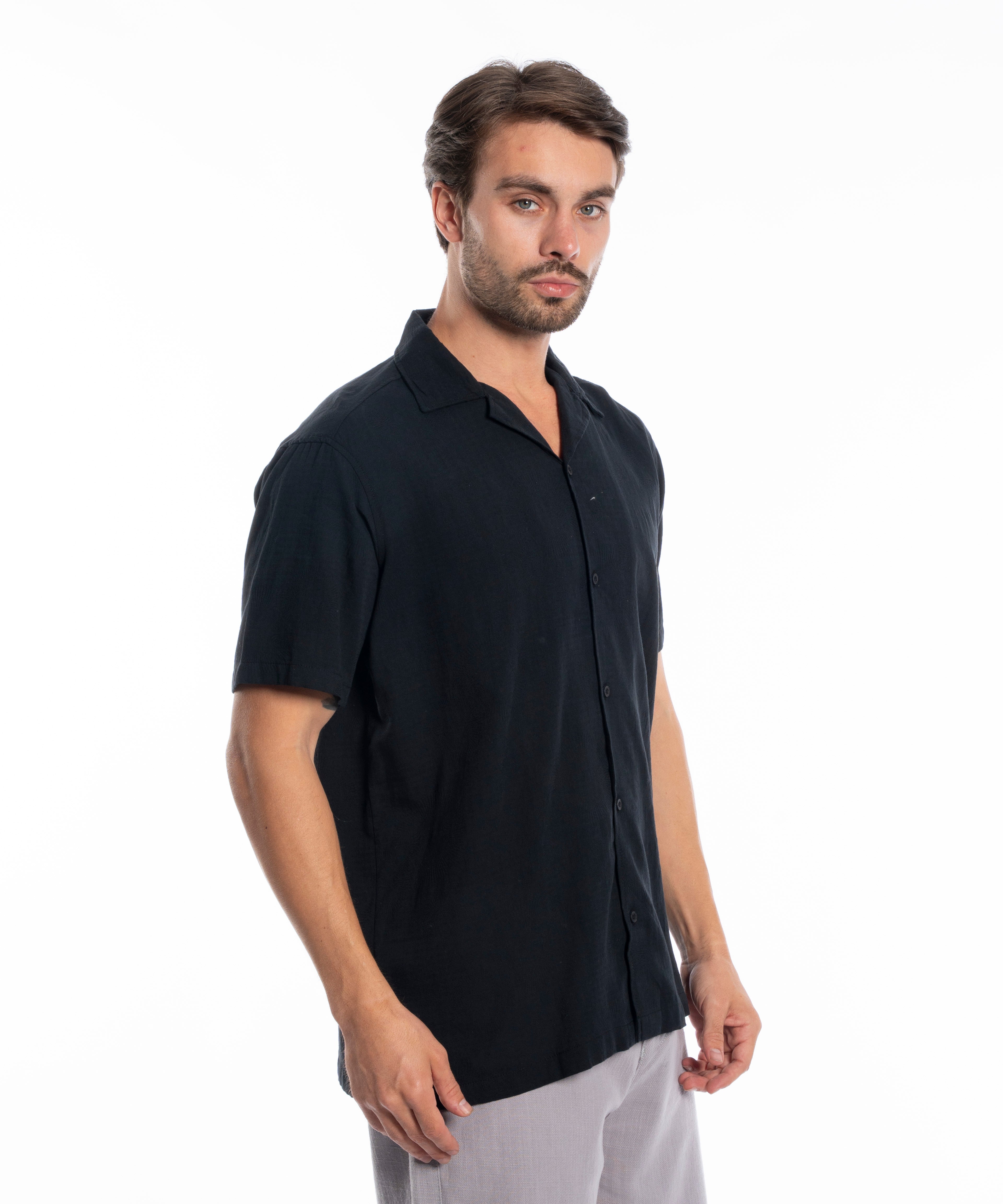 Half Sleeve Shirt - Men - Plain