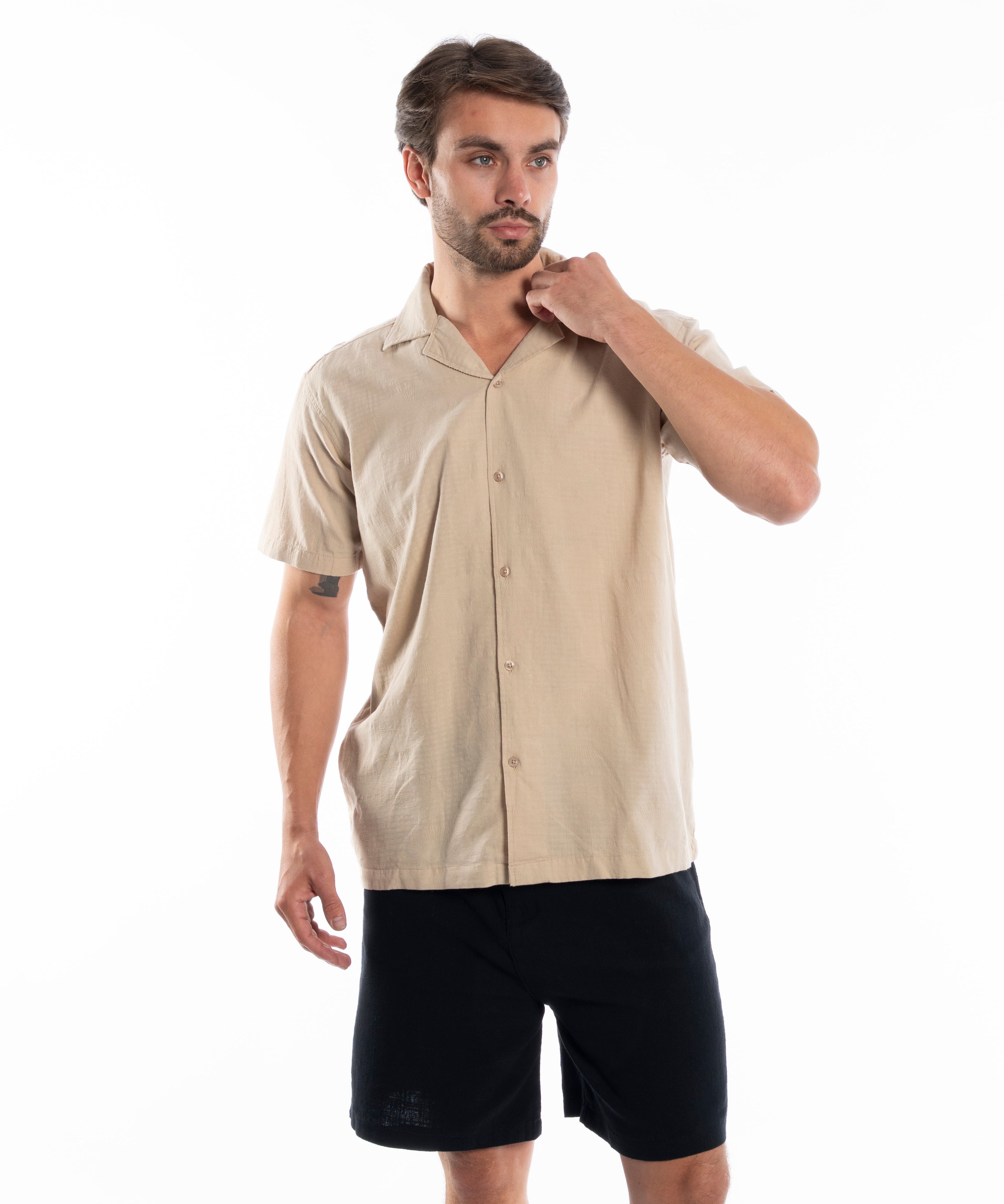 Half Sleeve Shirt - Men - Plain
