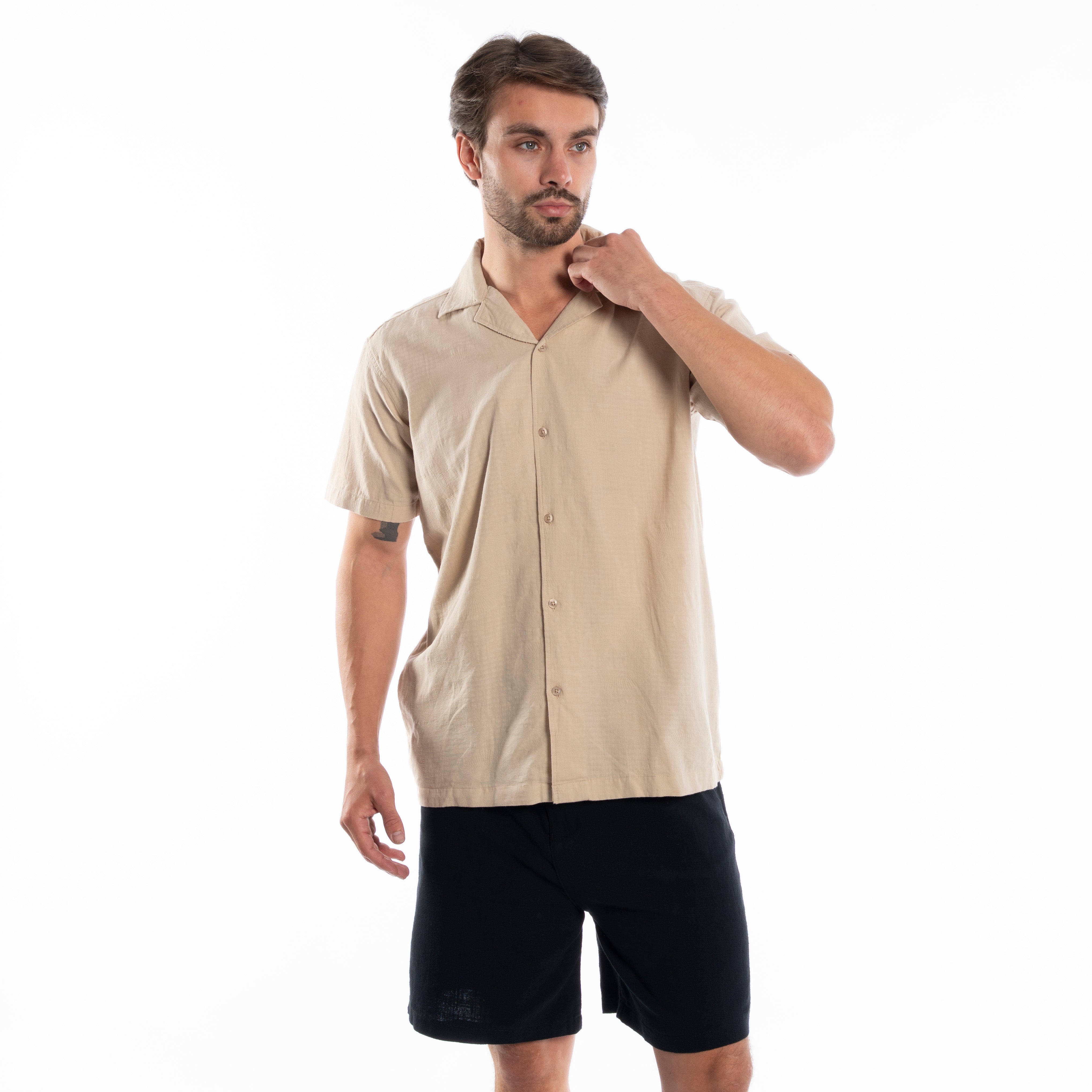 Half Sleeve Shirt - Men - Plain