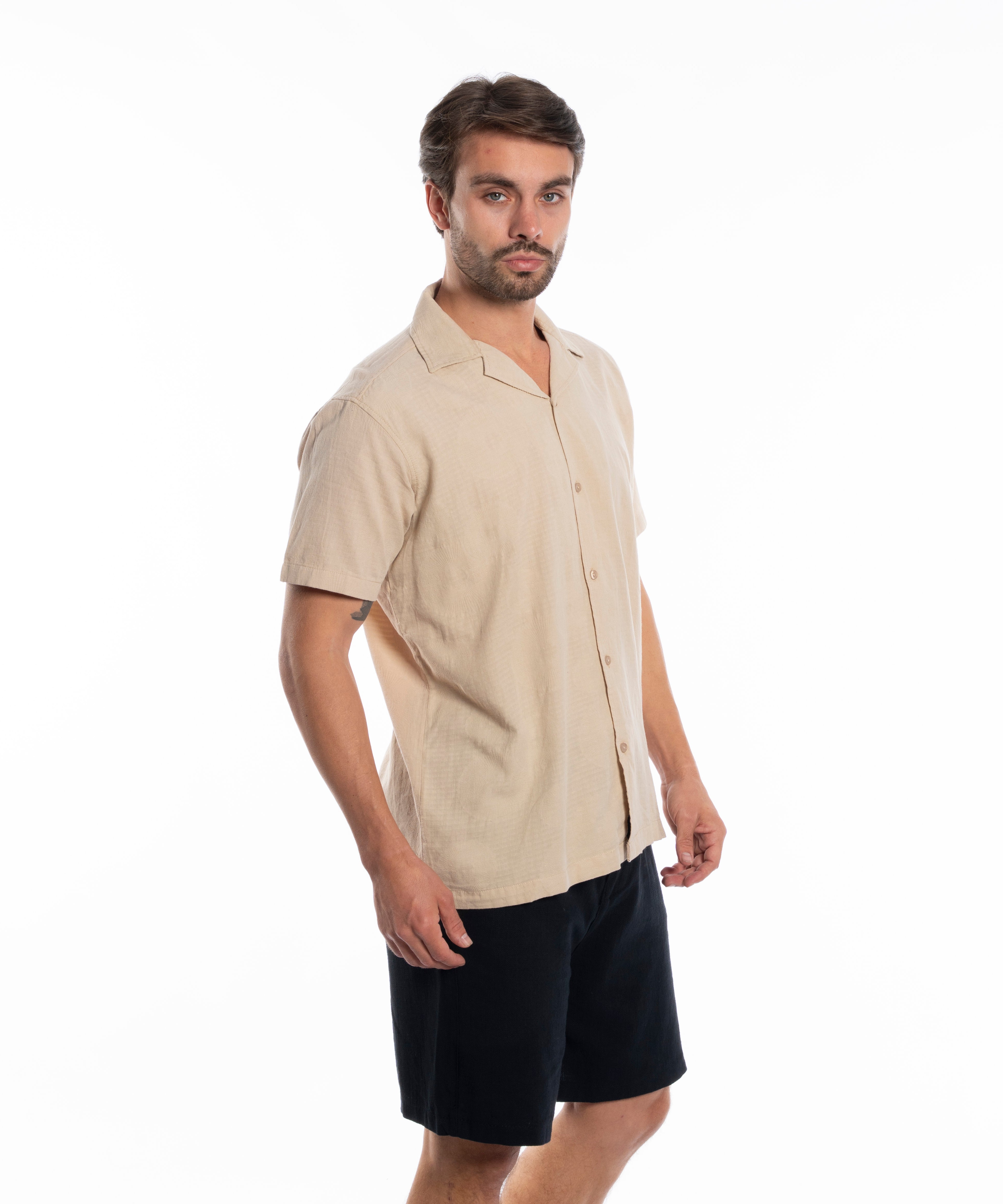 Half Sleeve Shirt - Men - Plain