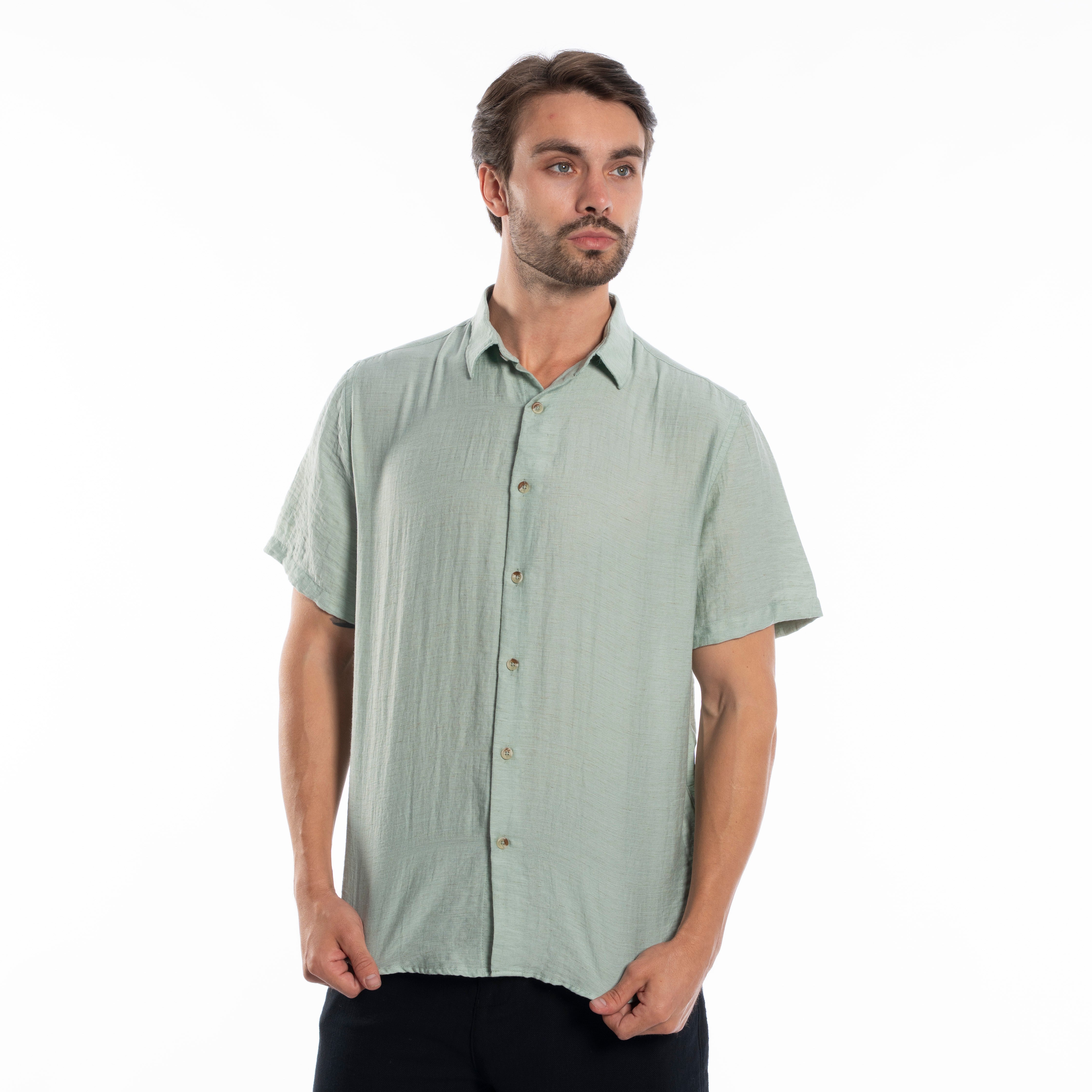 Half Sleeve Shirt - Men - Plain