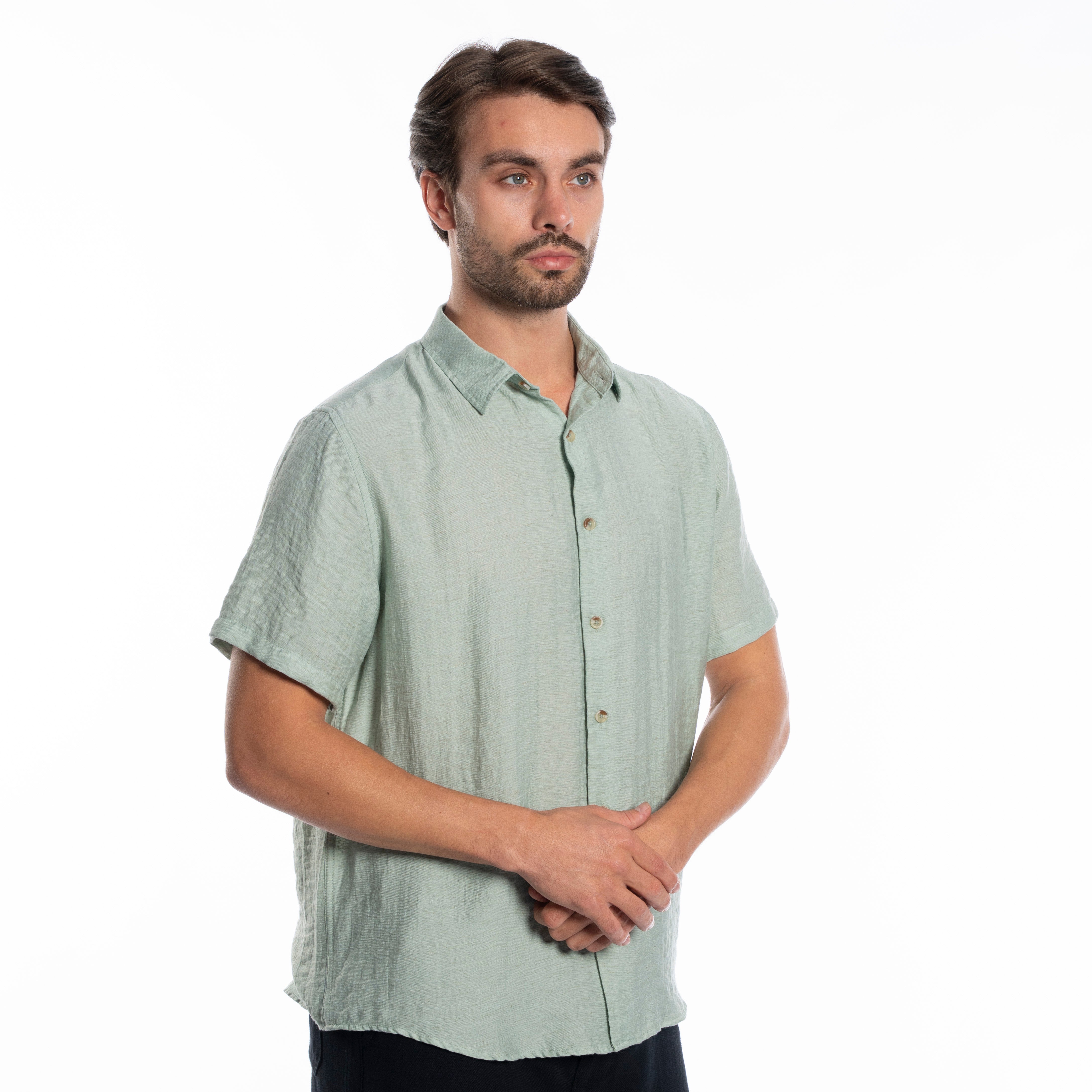 Half Sleeve Shirt - Men - Plain