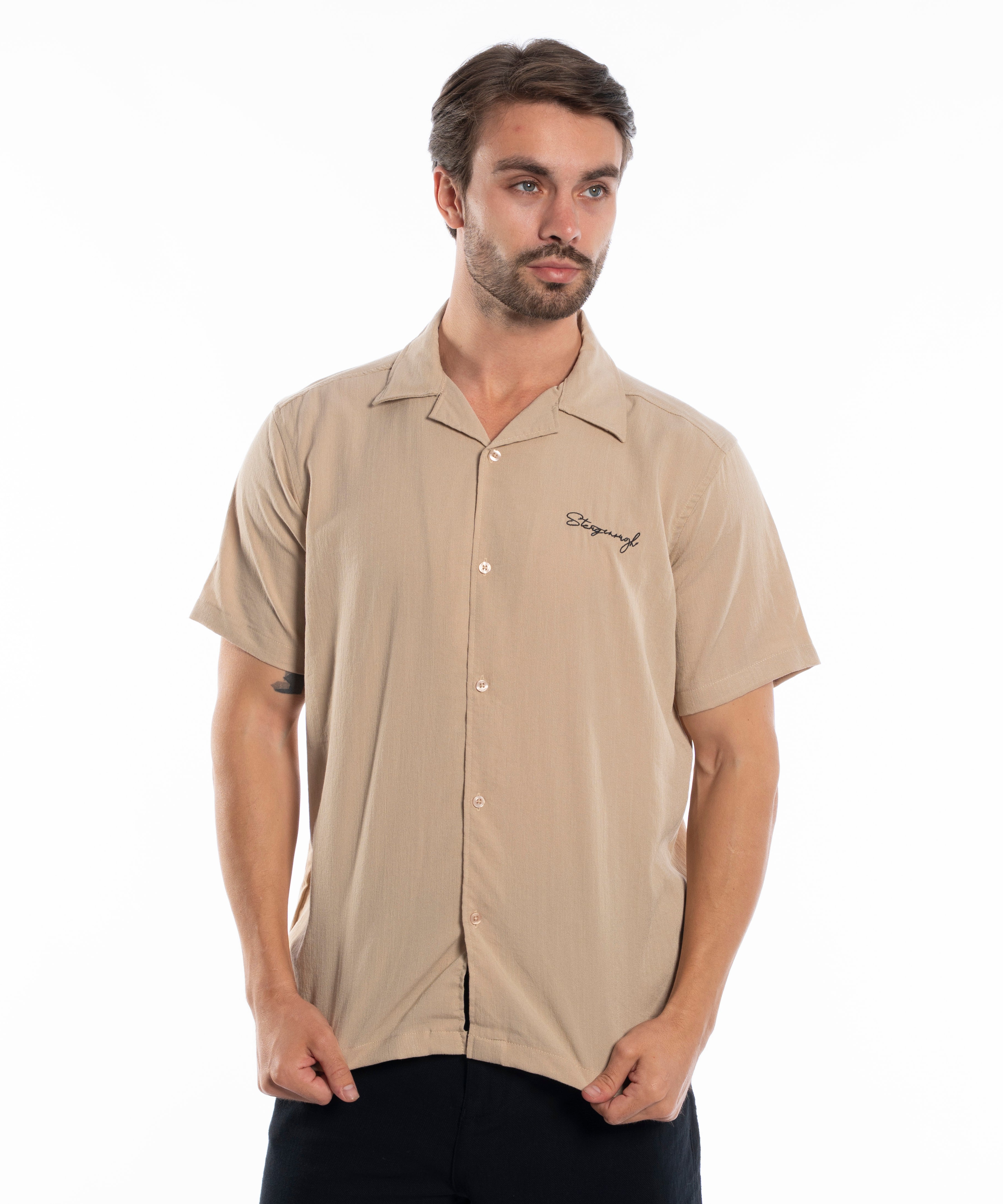 Half Sleeve Shirt - Men - Plain