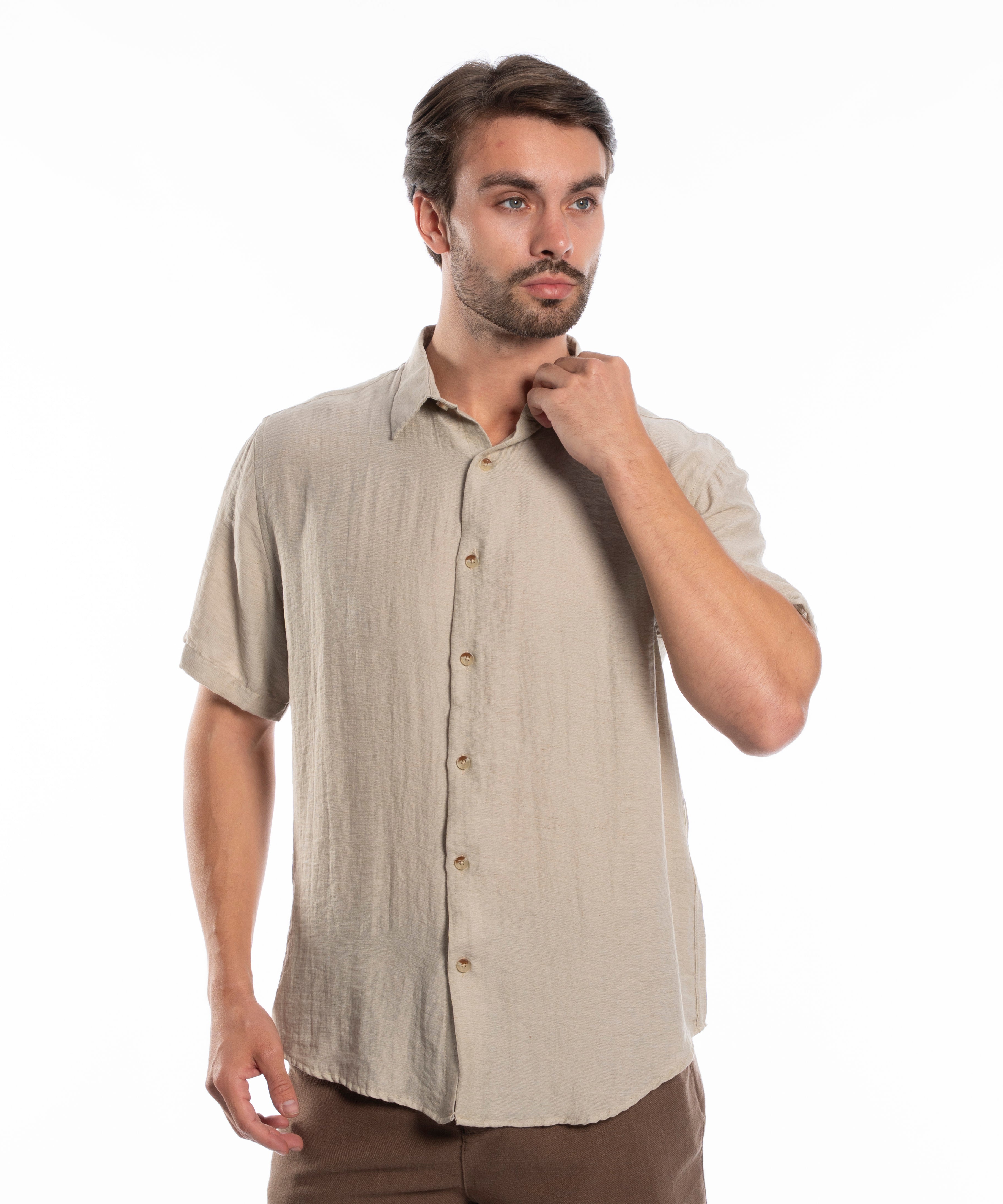 Half Sleeve Shirt - Men - Plain