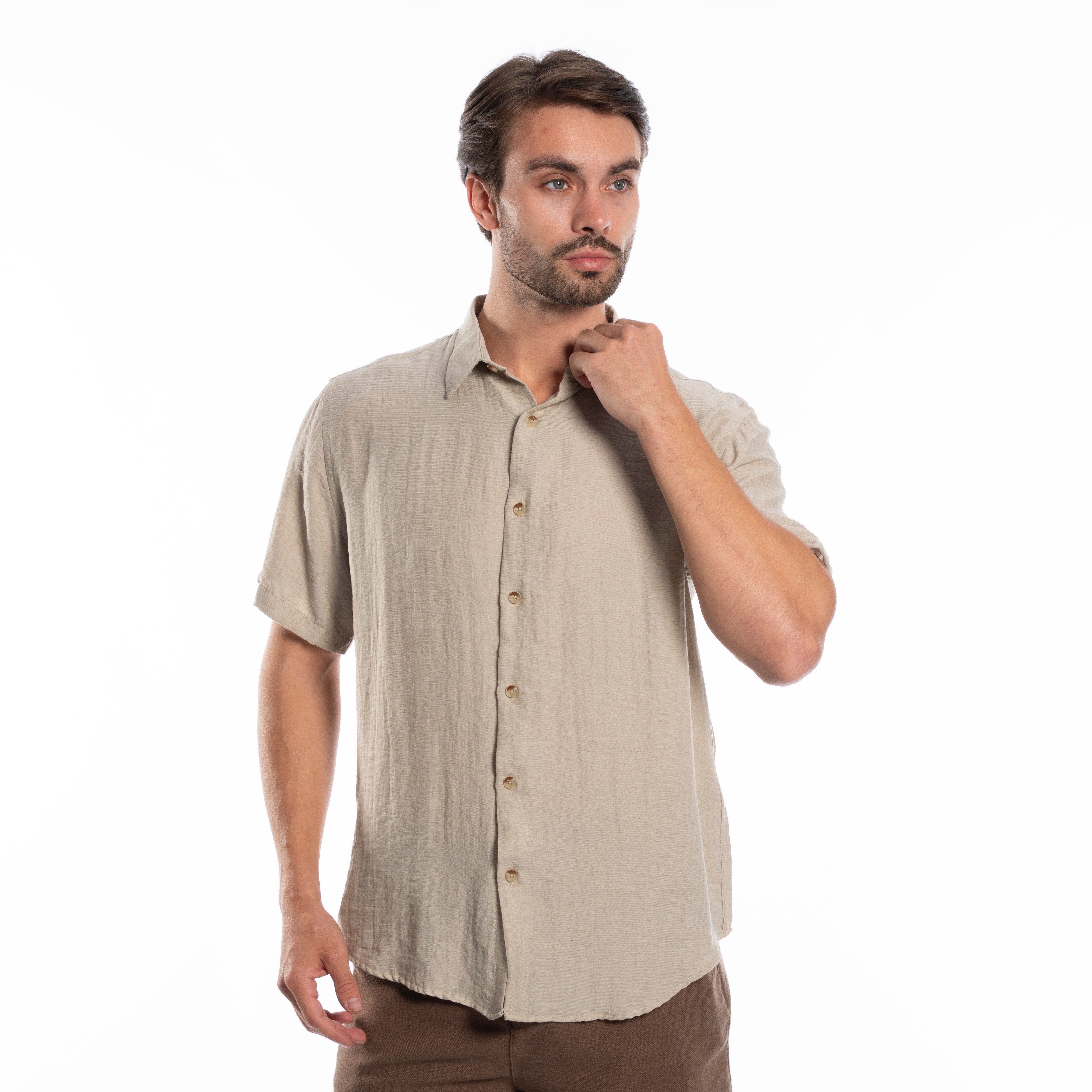 Half Sleeve Shirt - Men - Plain