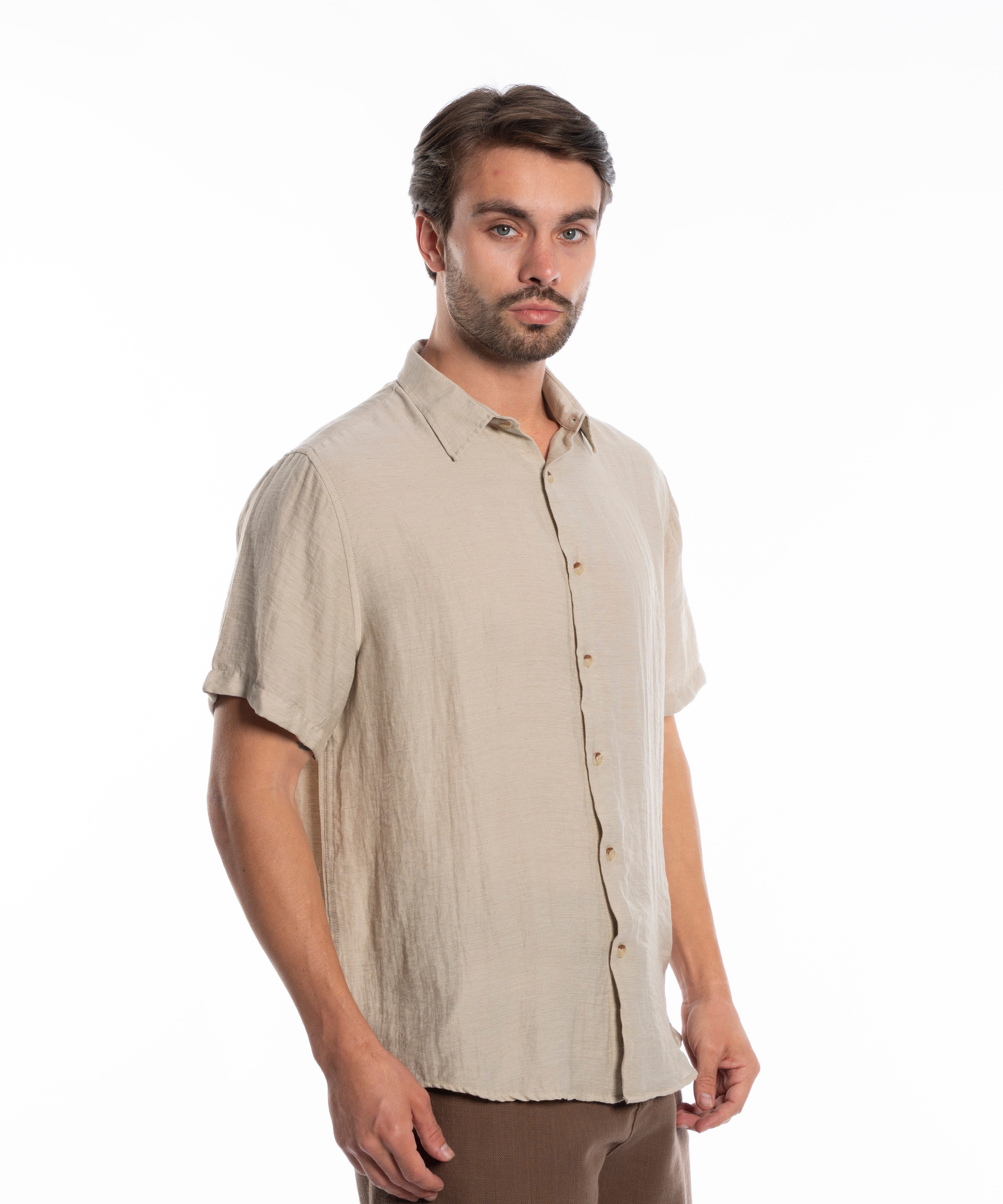 Half Sleeve Shirt - Men - Plain