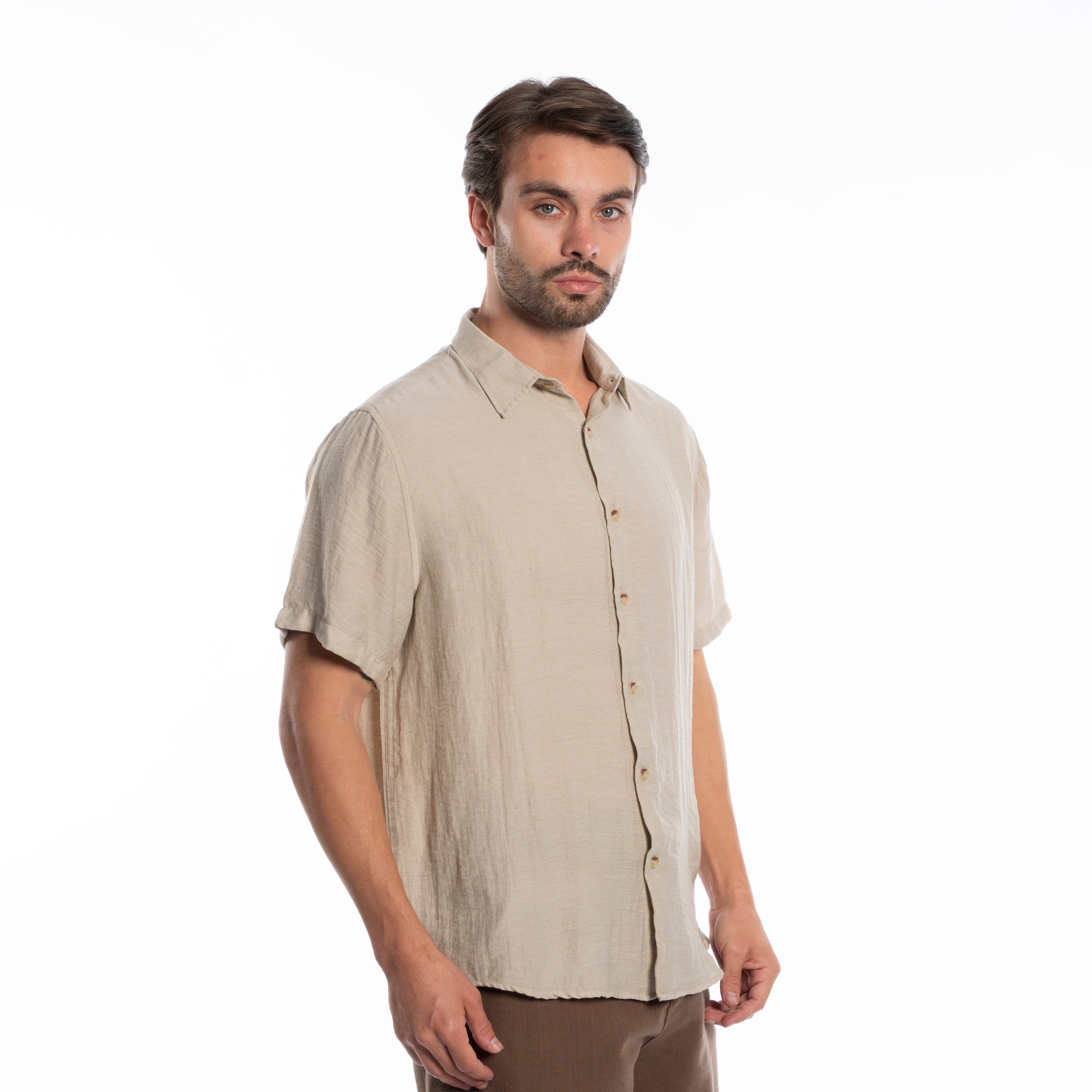 Half Sleeve Shirt - Men - Plain