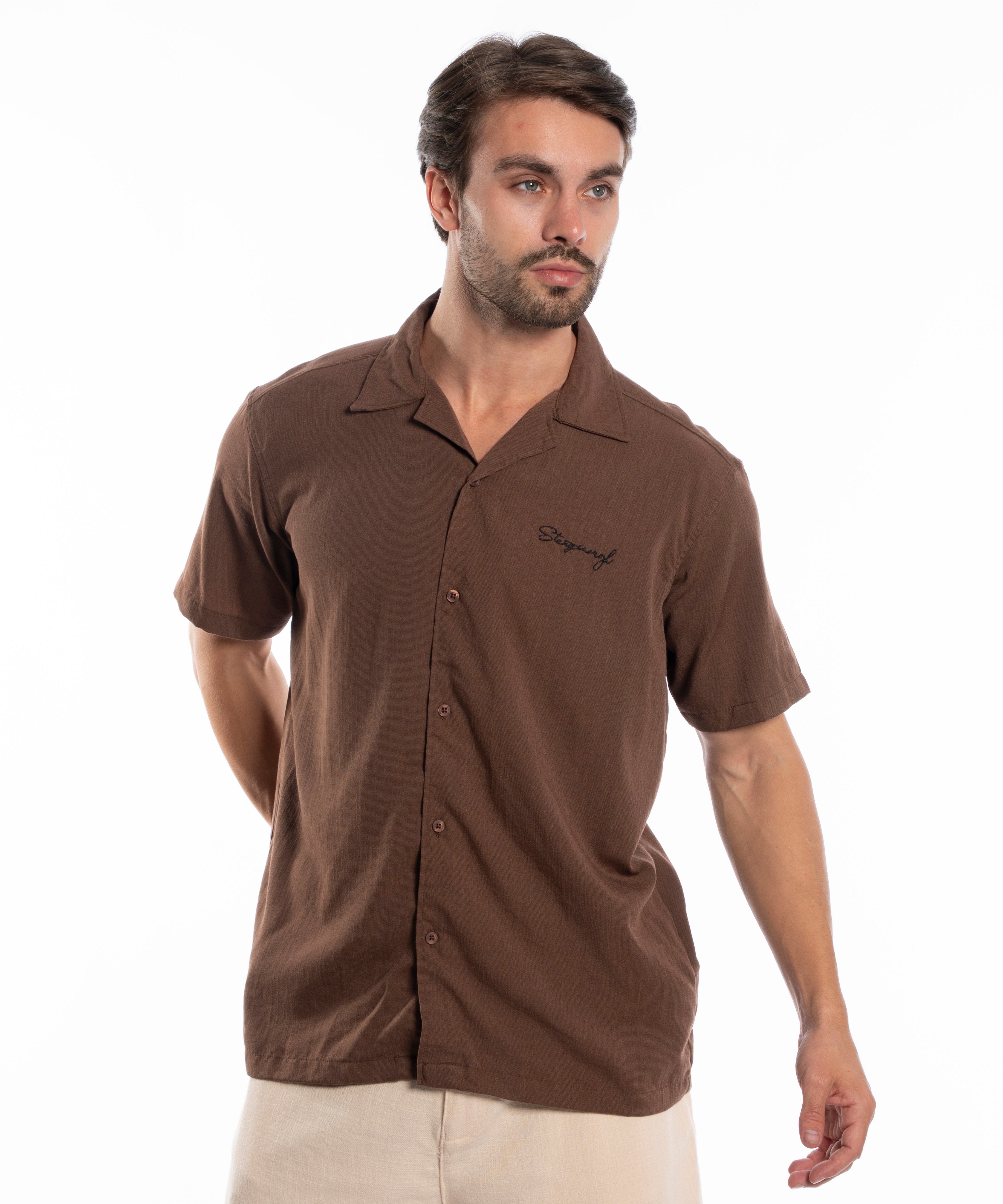 Half Sleeve Shirt - Men - Plain
