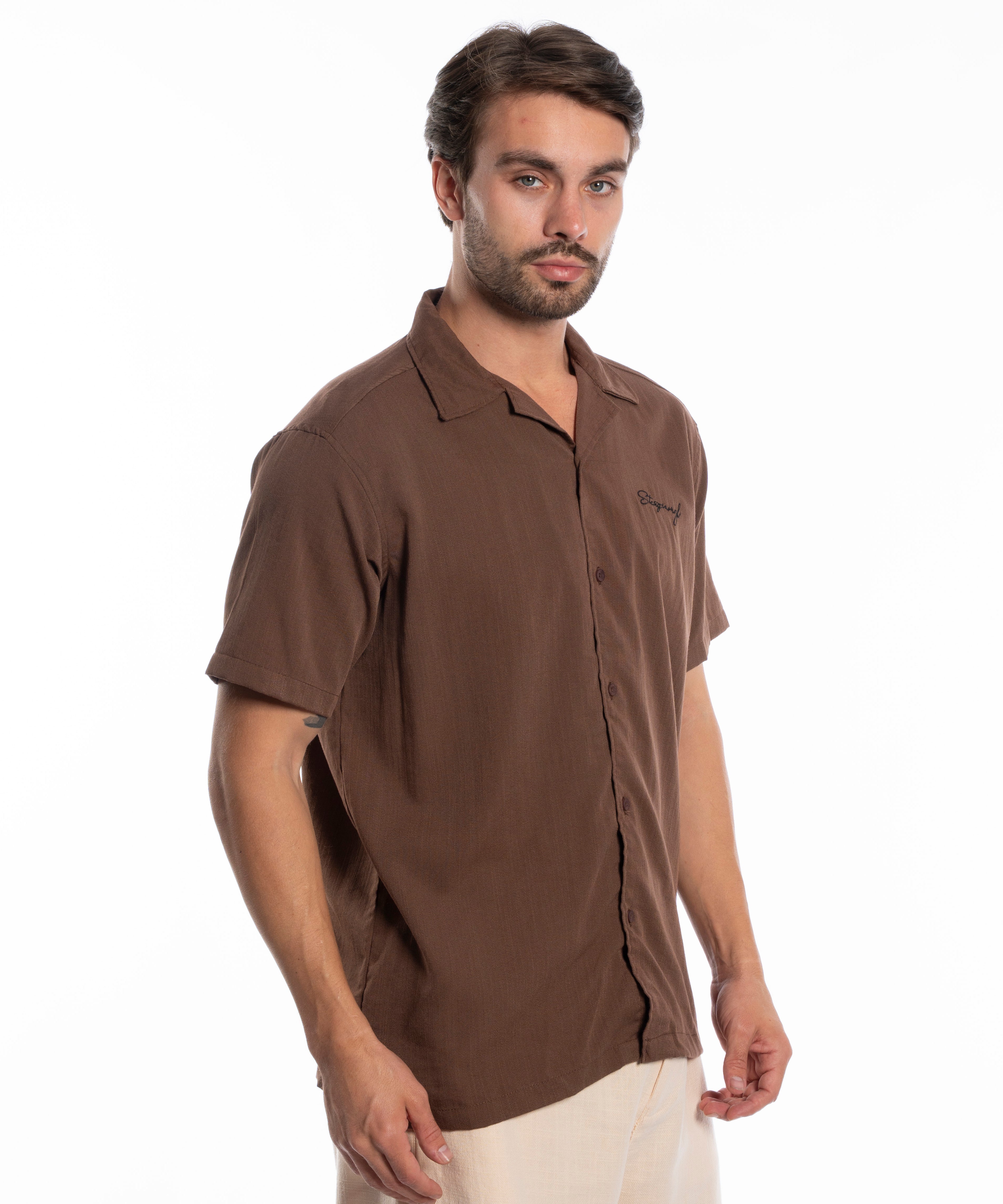 Half Sleeve Shirt - Men - Plain