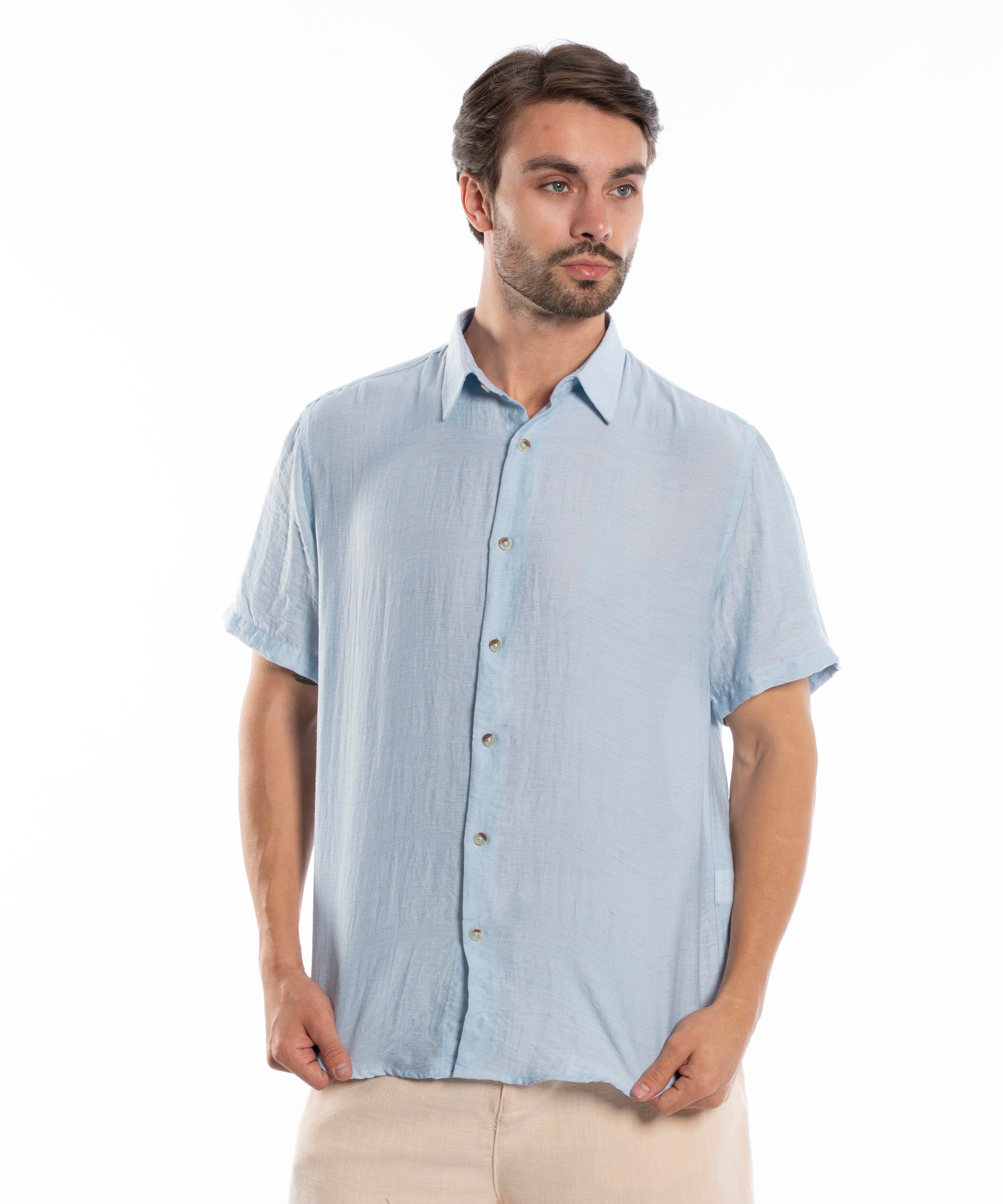 Half Sleeve Shirt - Men - Plain