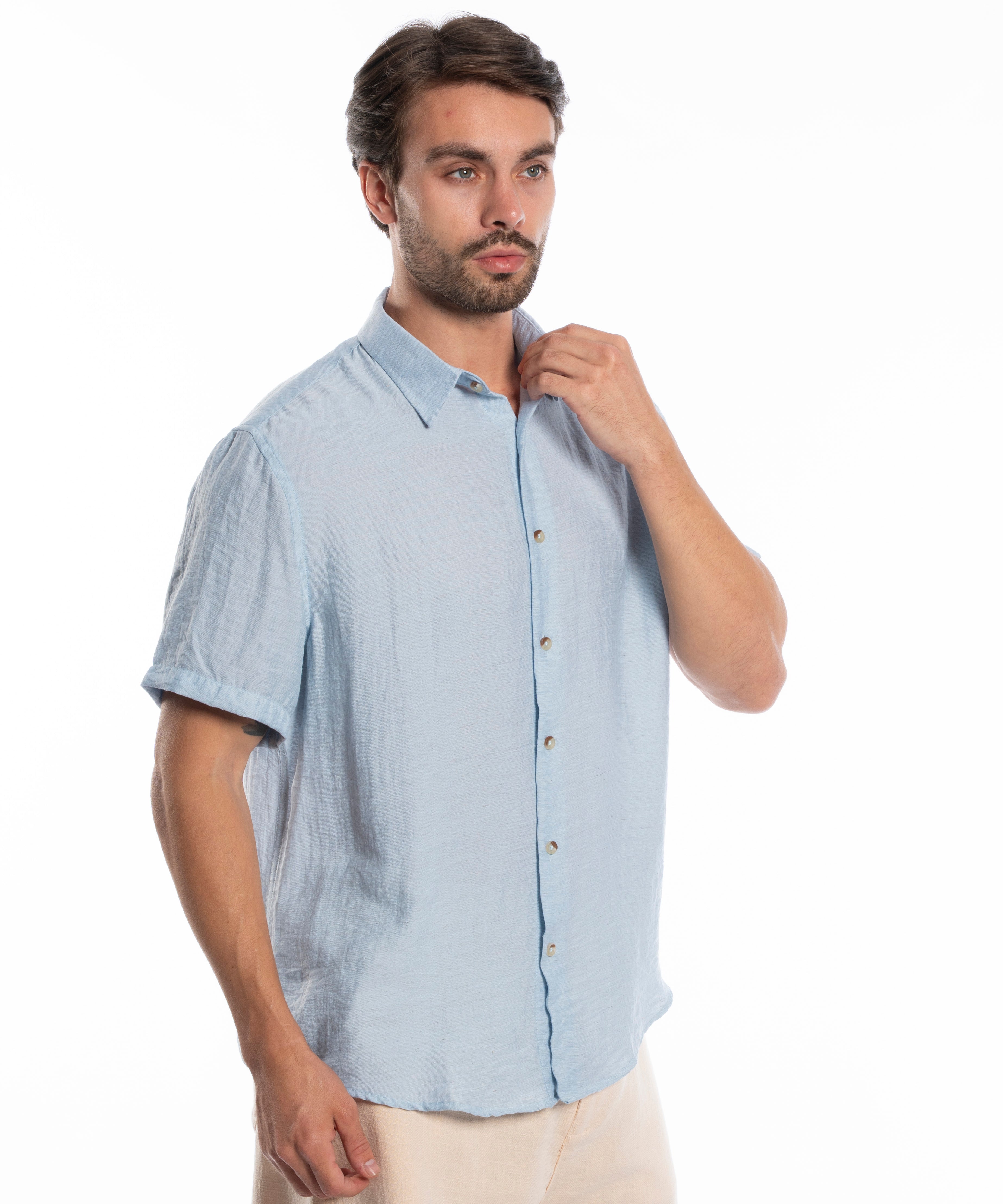 Half Sleeve Shirt - Men - Plain