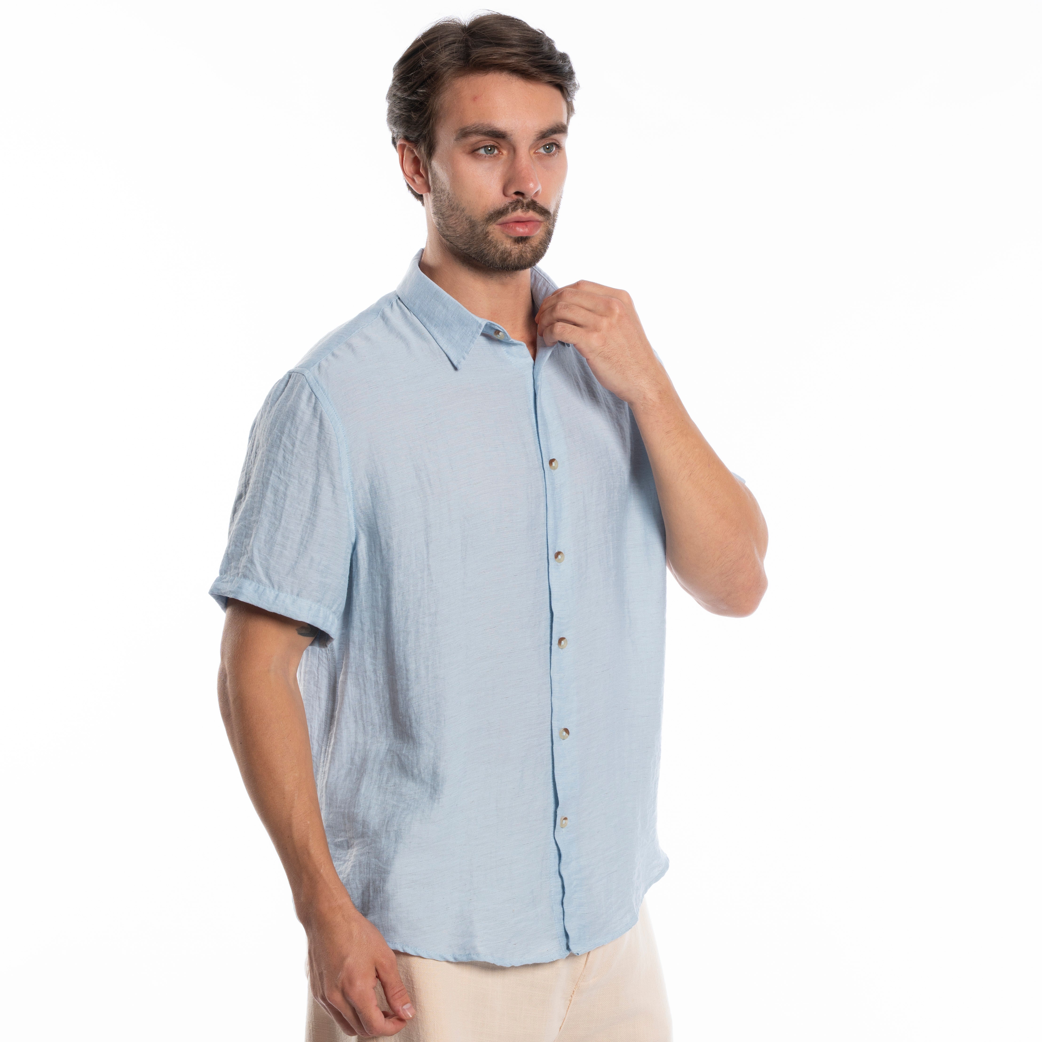 Half Sleeve Shirt - Men - Plain