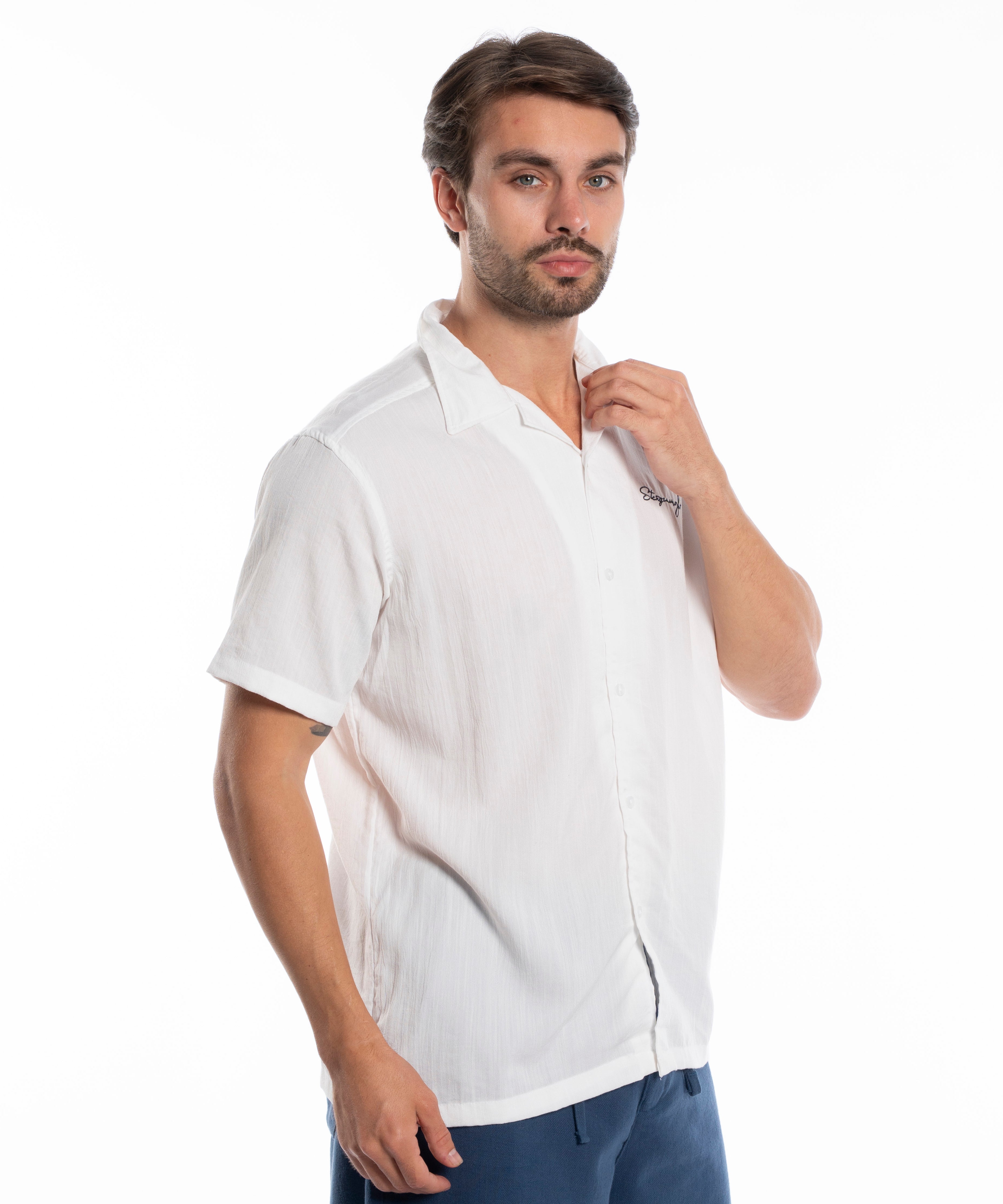 Half Sleeve Shirt - Men - Plain