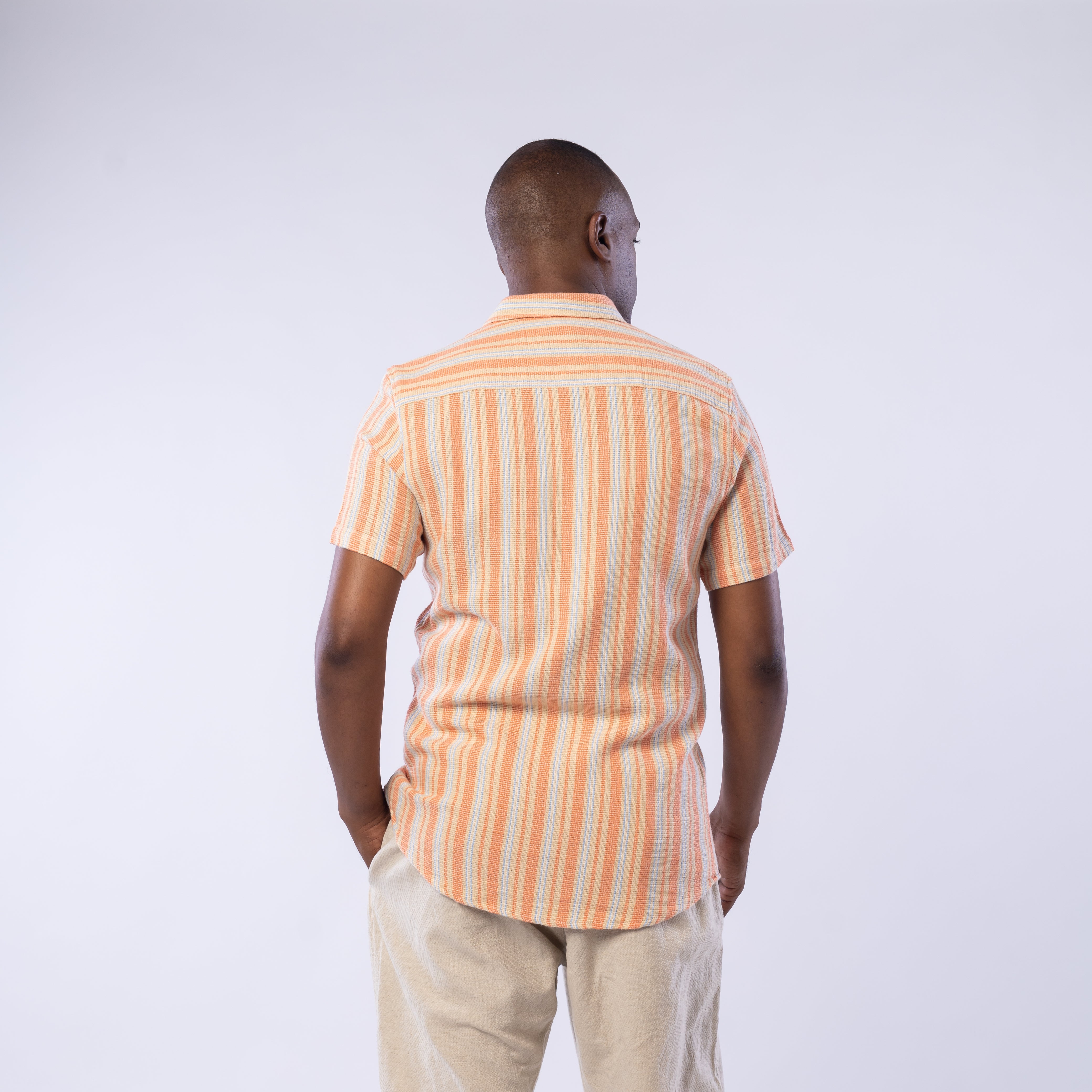 Half Sleeve Shirt - Men - Striped