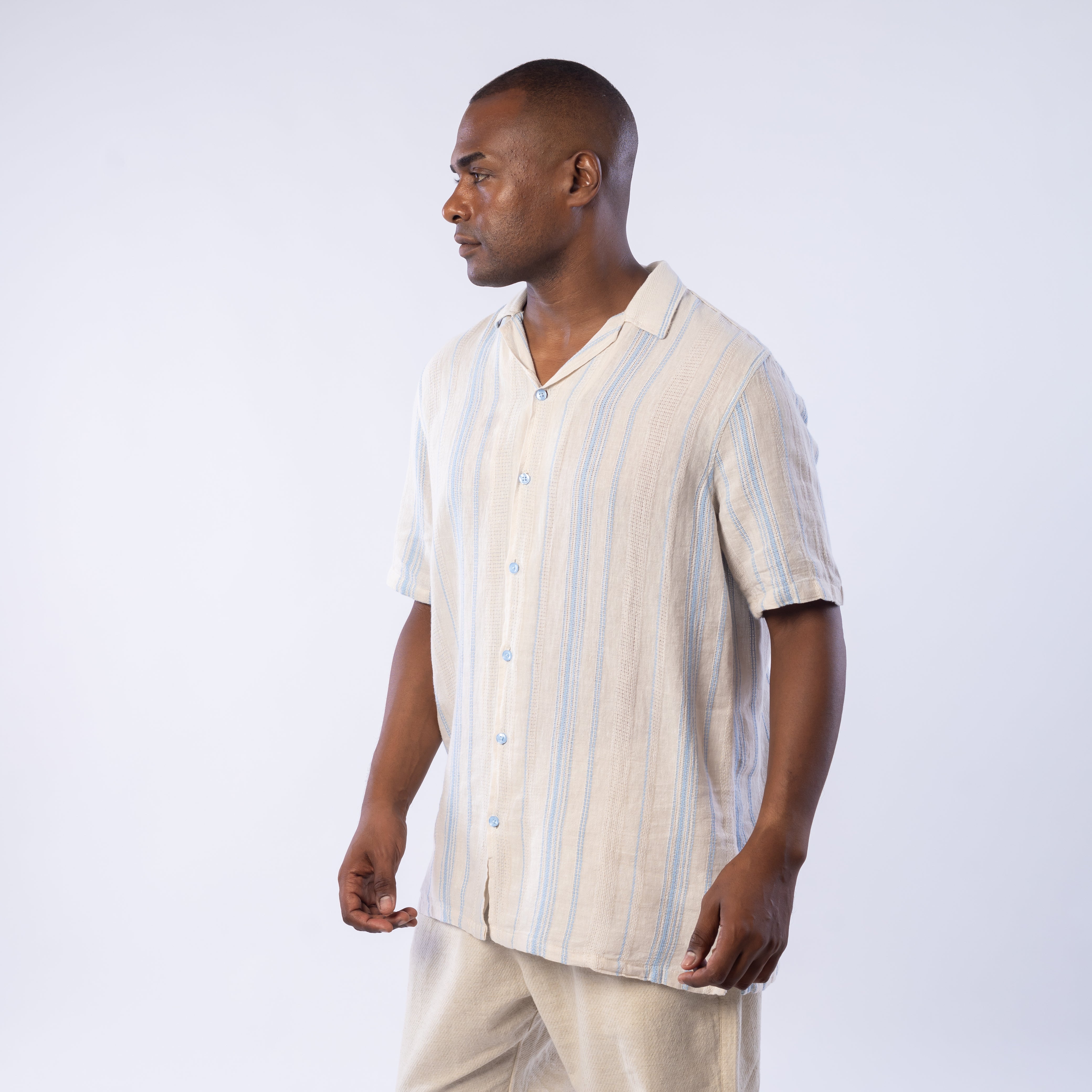 Half Sleeve Shirt - Men - Striped