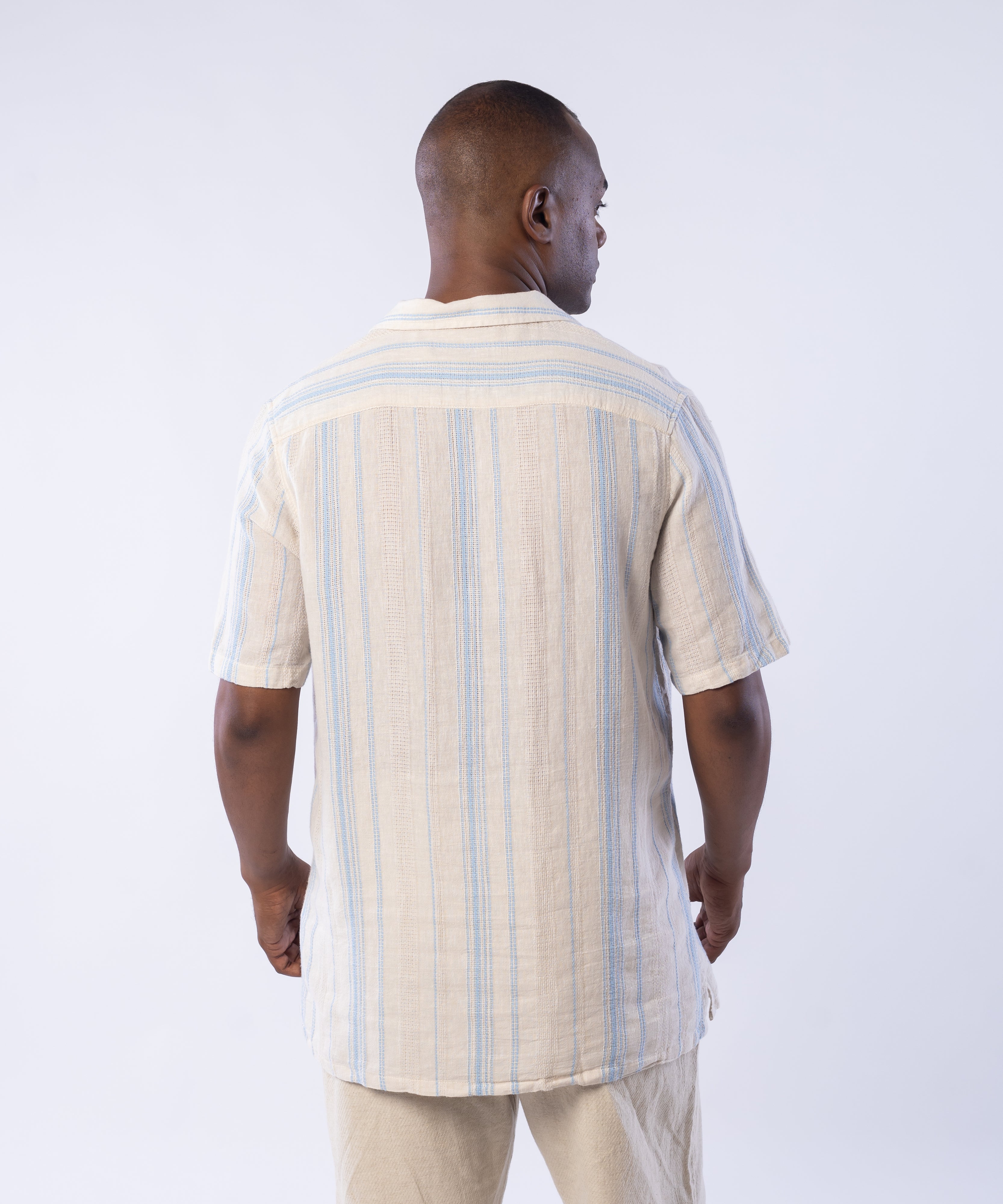 Half Sleeve Shirt - Men - Striped