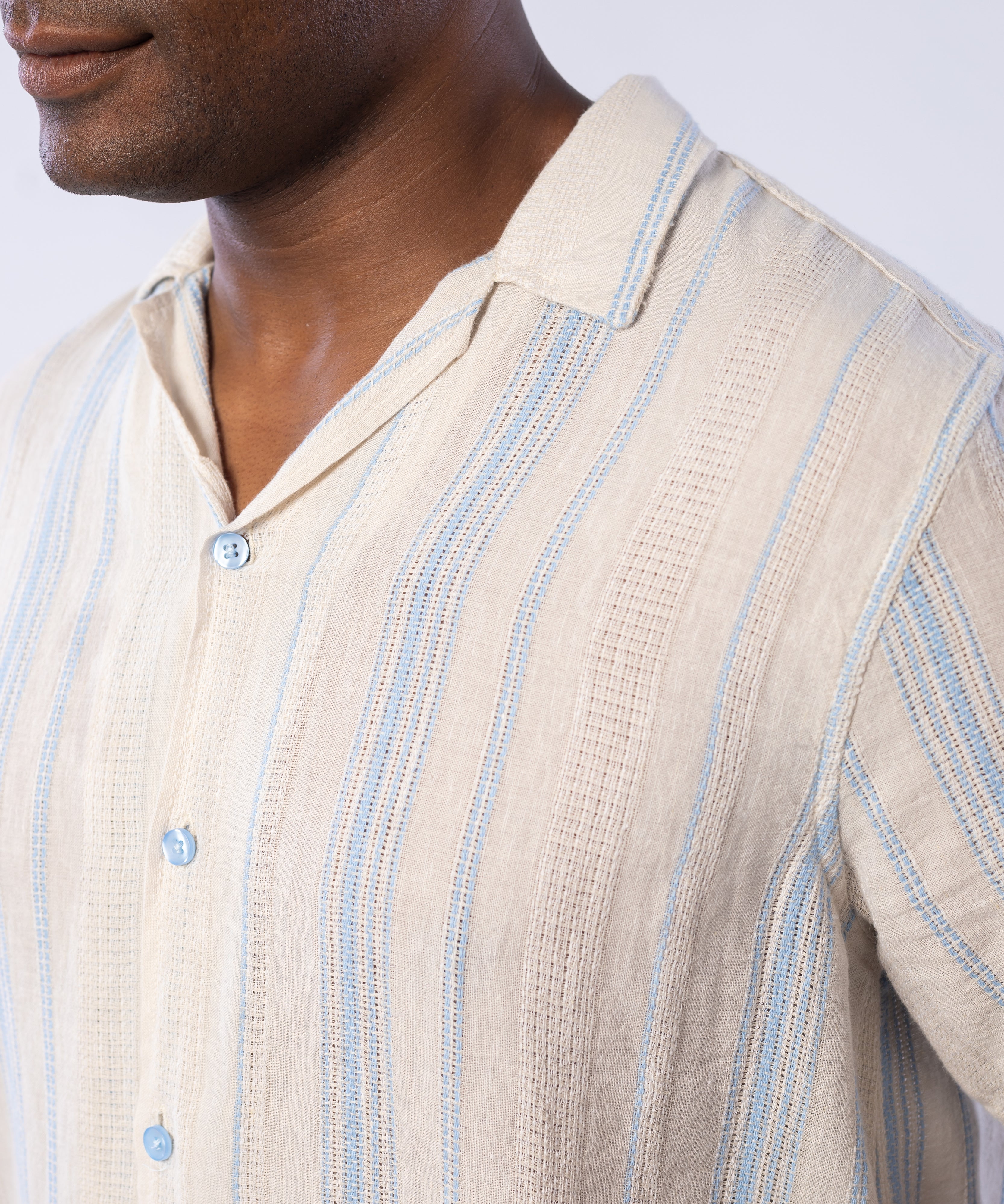 Half Sleeve Shirt - Men - Striped