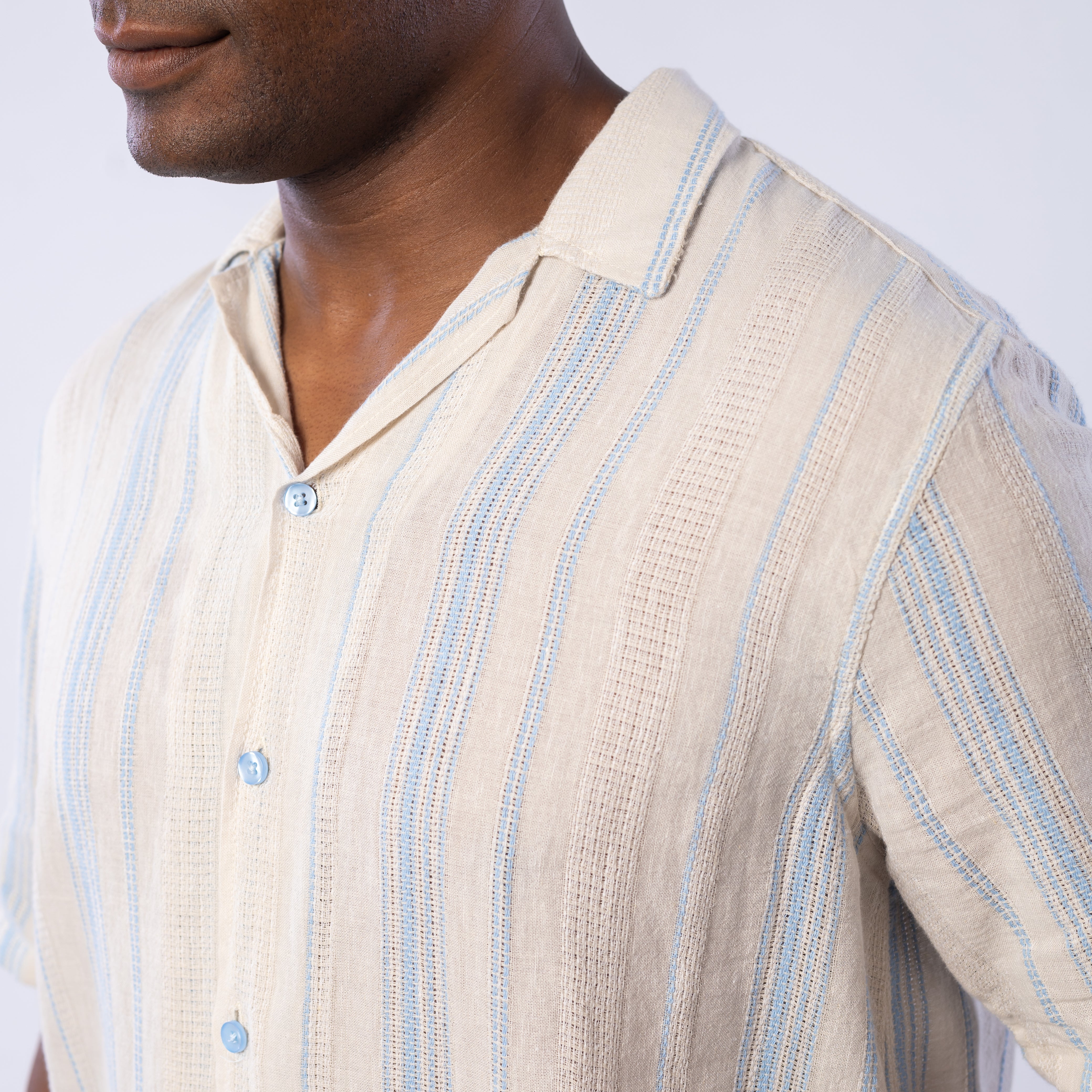 Half Sleeve Shirt - Men - Striped