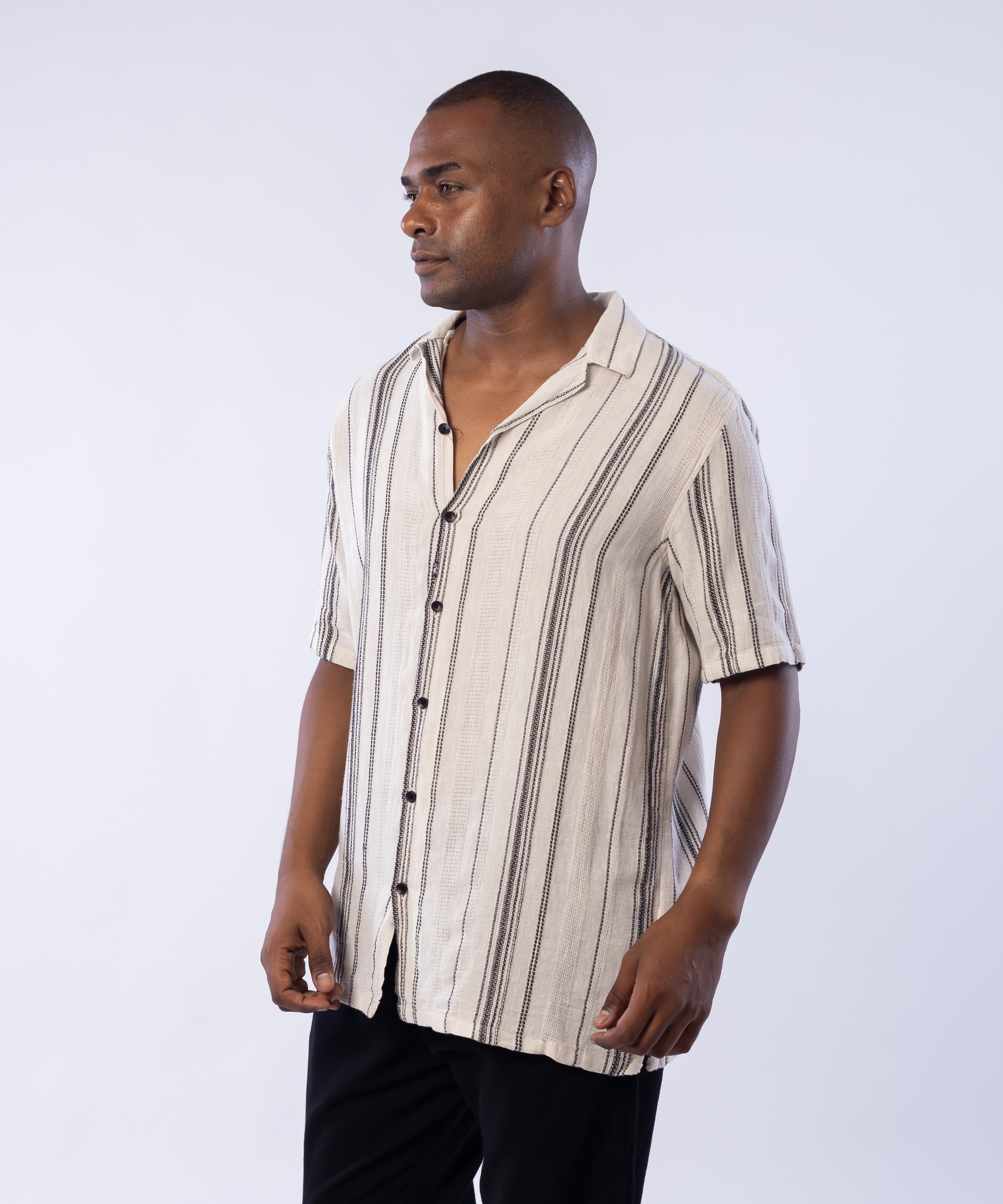 Half Sleeve Shirt - Men - Striped