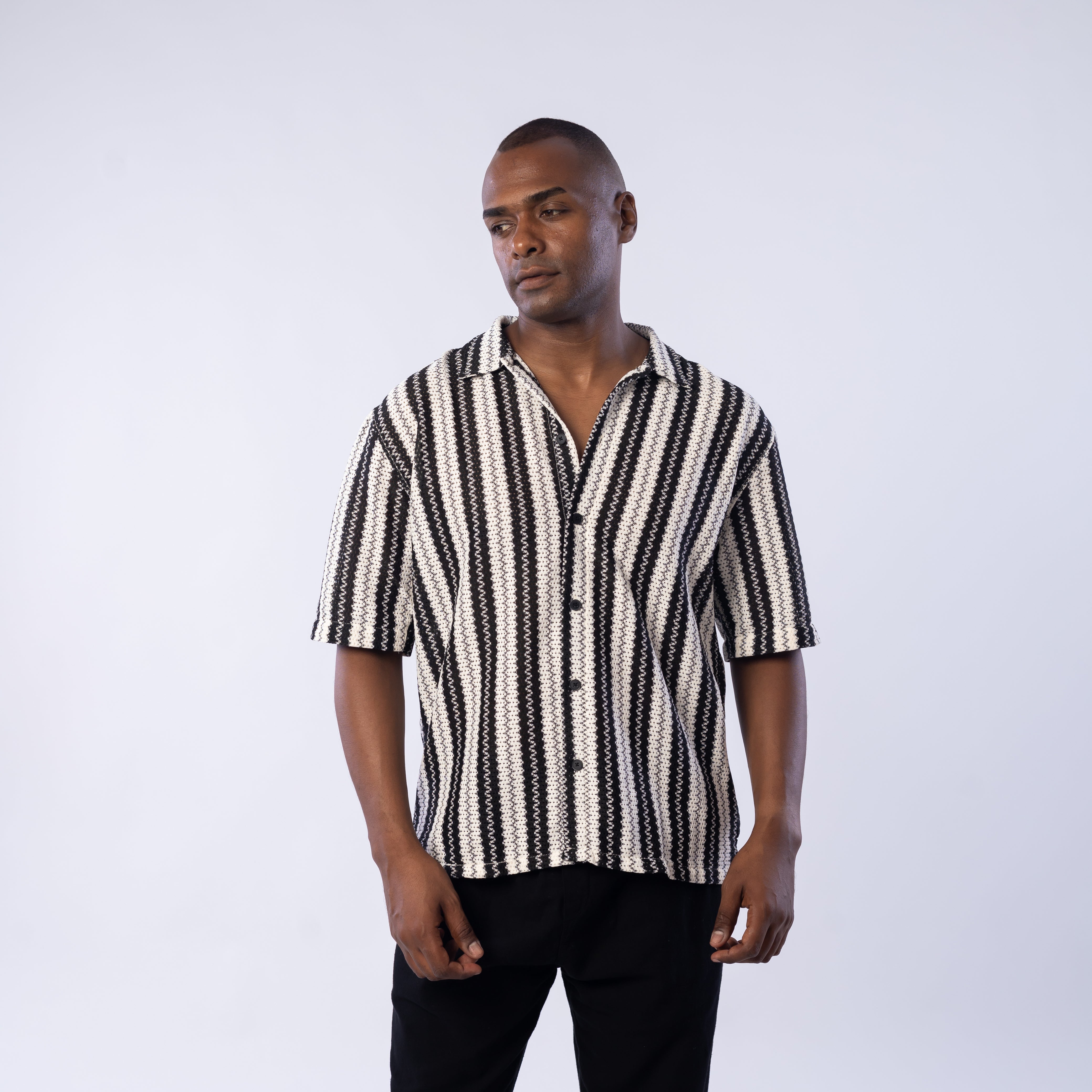 Half Sleeve Shirt - Men - Striped