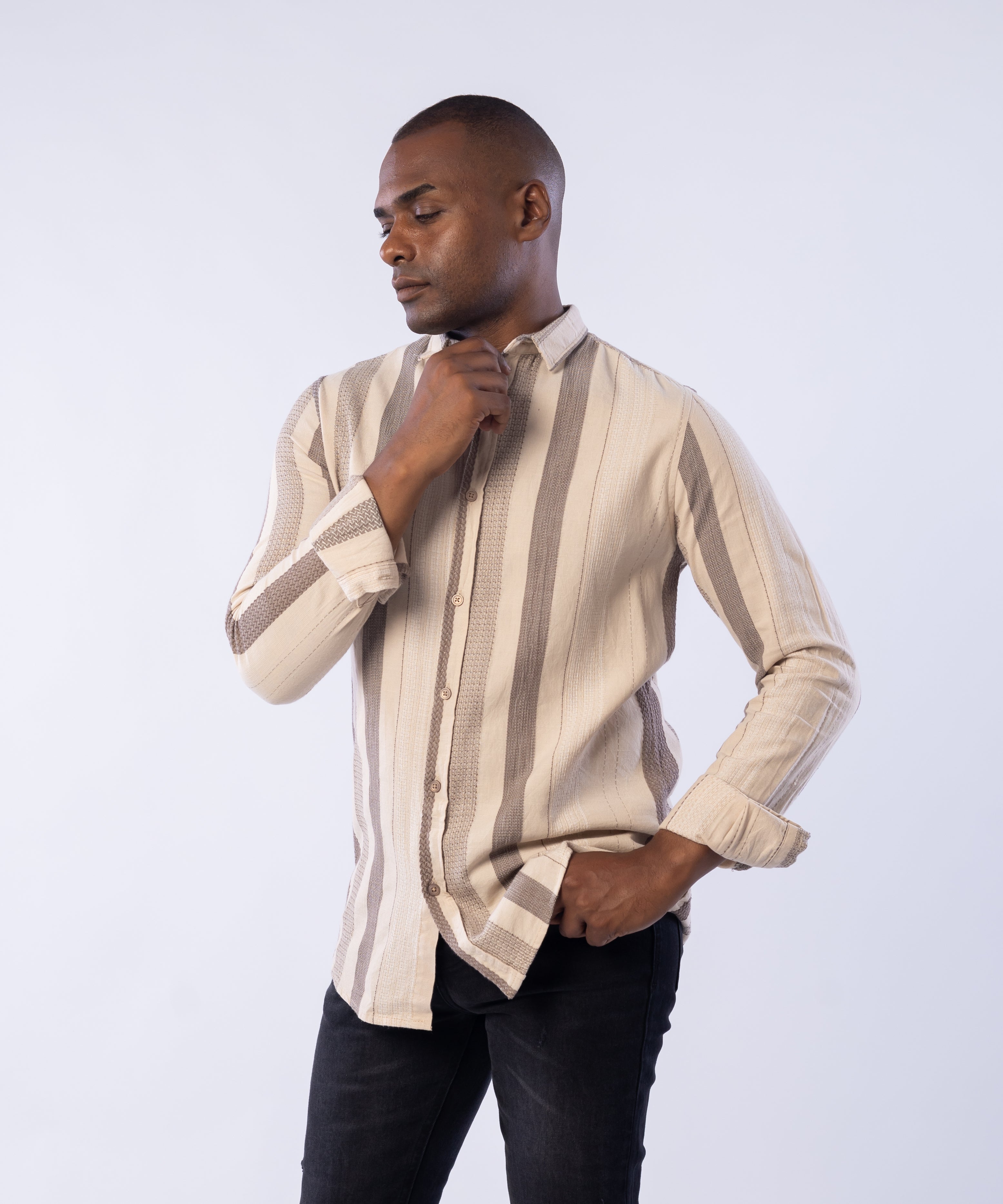 Long Sleeve Shirt - Men - Striped