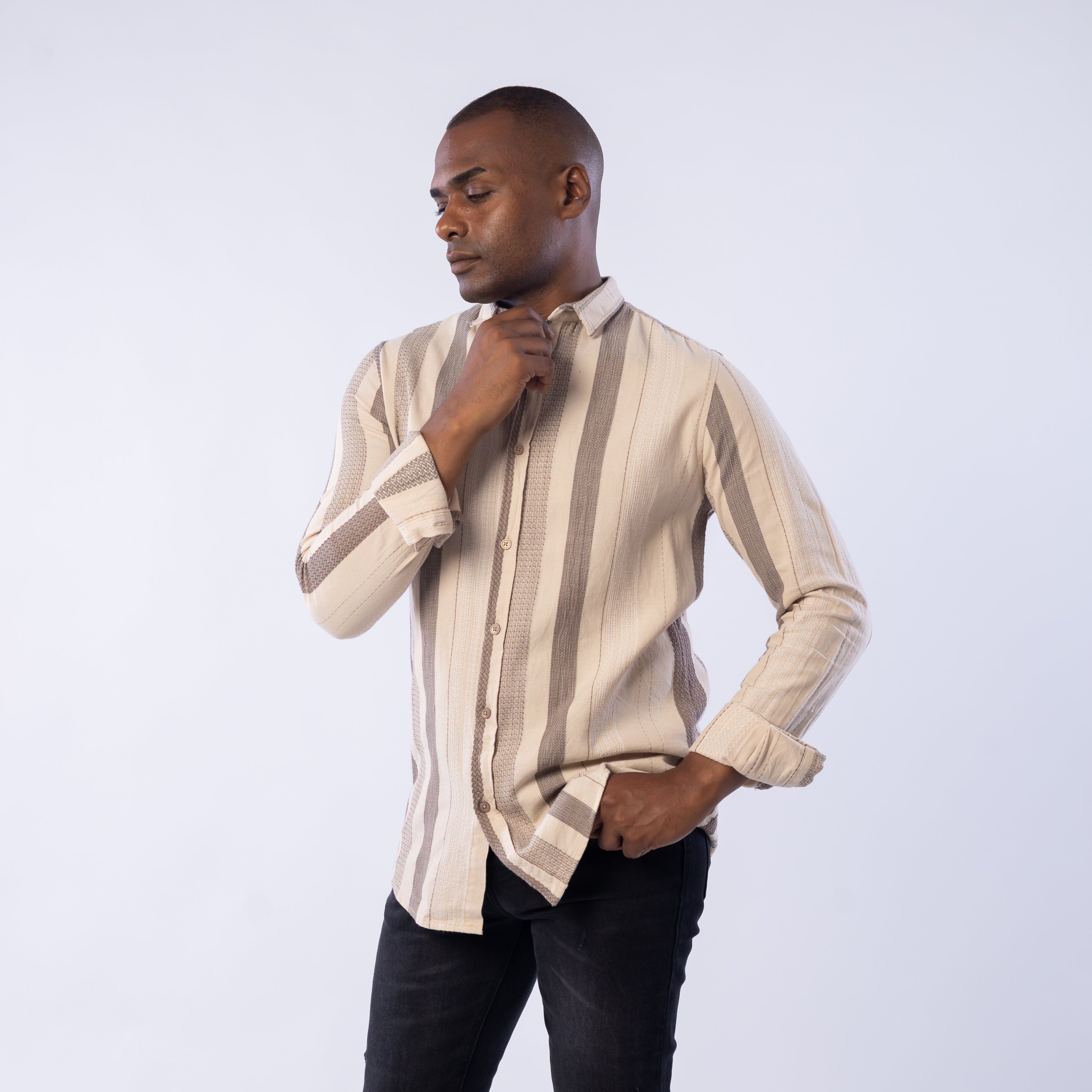 Long Sleeve Shirt - Men - Striped