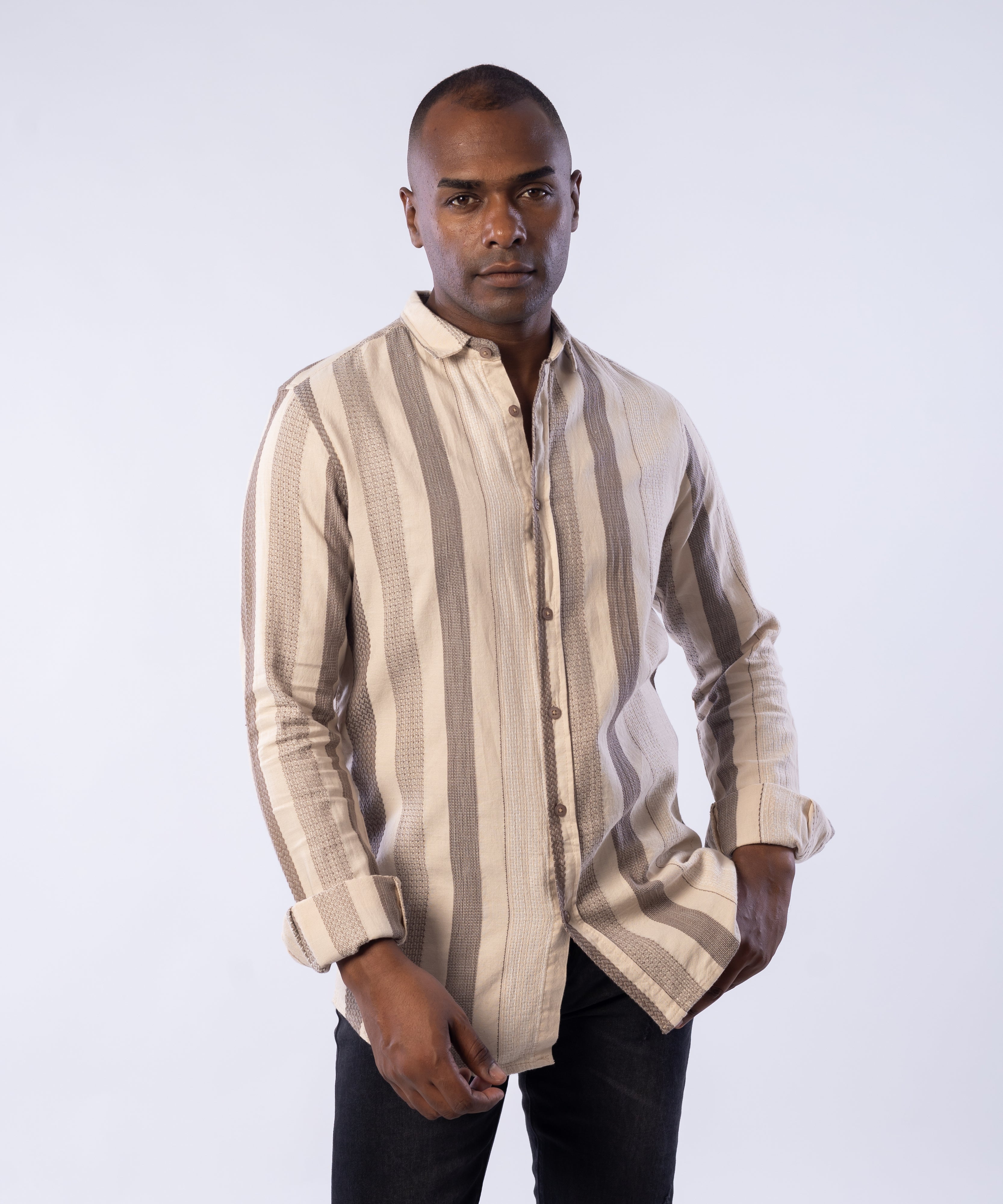 Long Sleeve Shirt - Men - Striped