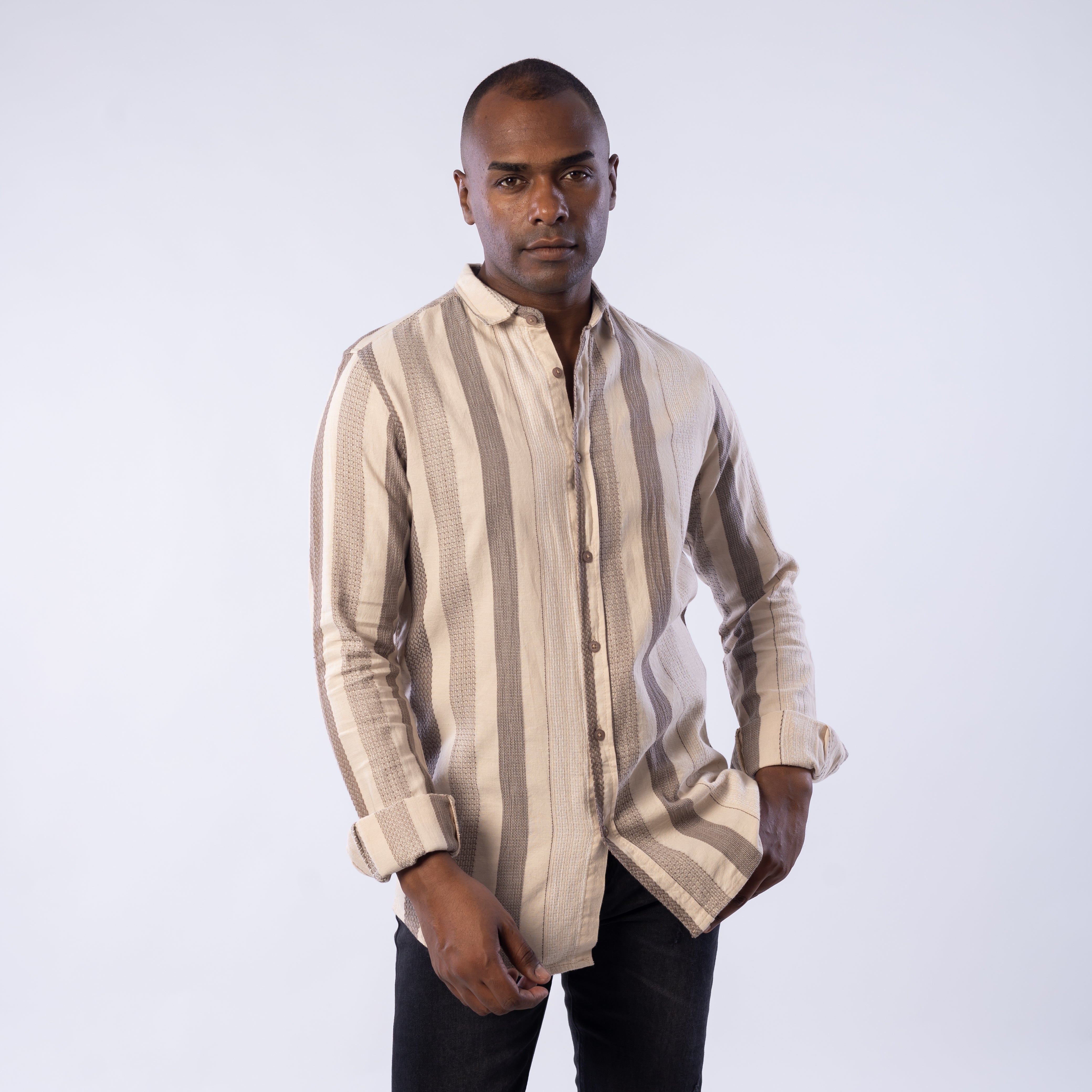 Long Sleeve Shirt - Men - Striped