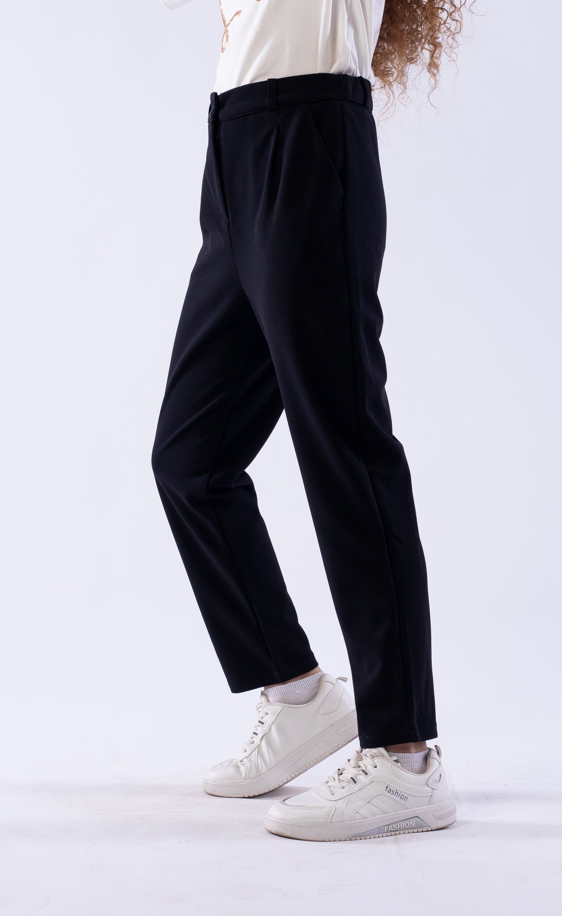 Girls' Slim-Fit Plain Pants – view 2