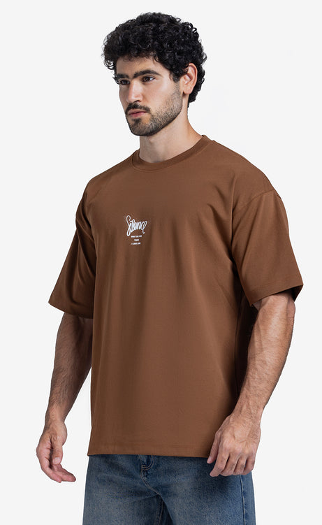 Men's Printed T-Shirt - Coffee – view 2