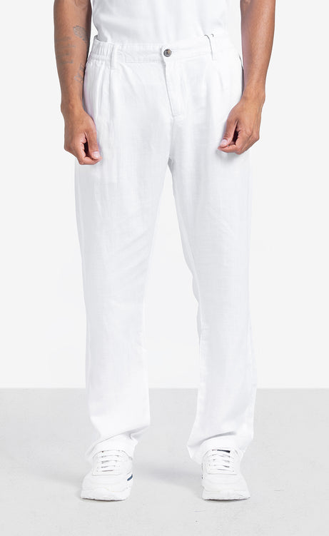 Men's Straight-Leg Linen Pants