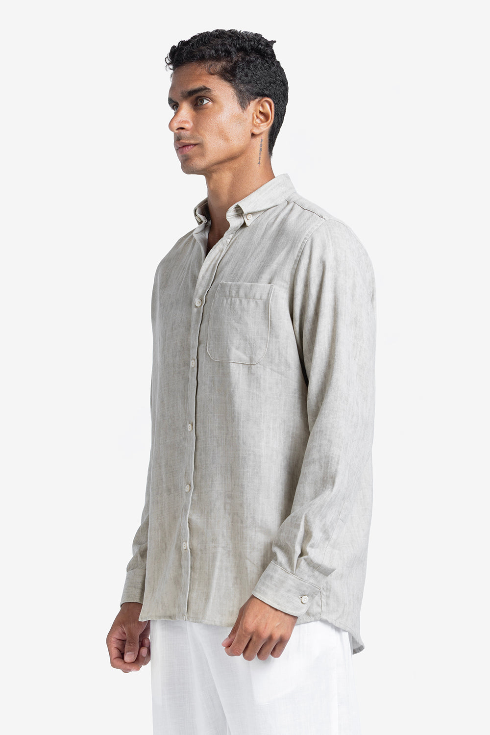 Long Sleeve Shirt - Men - Plain