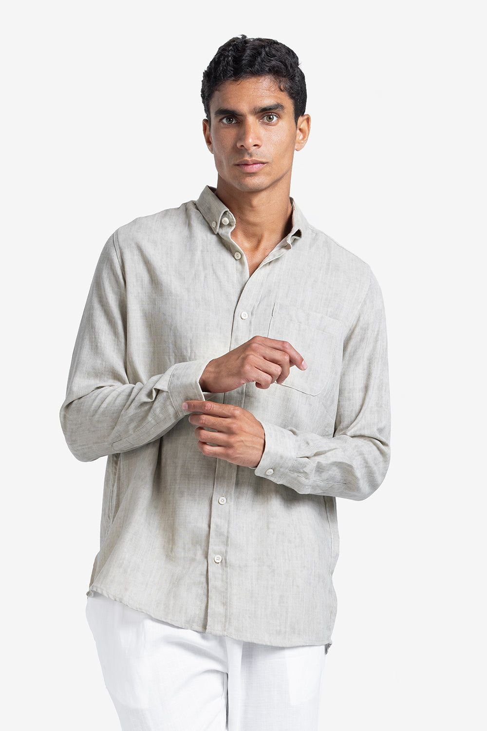 Long Sleeve Shirt - Men - Plain