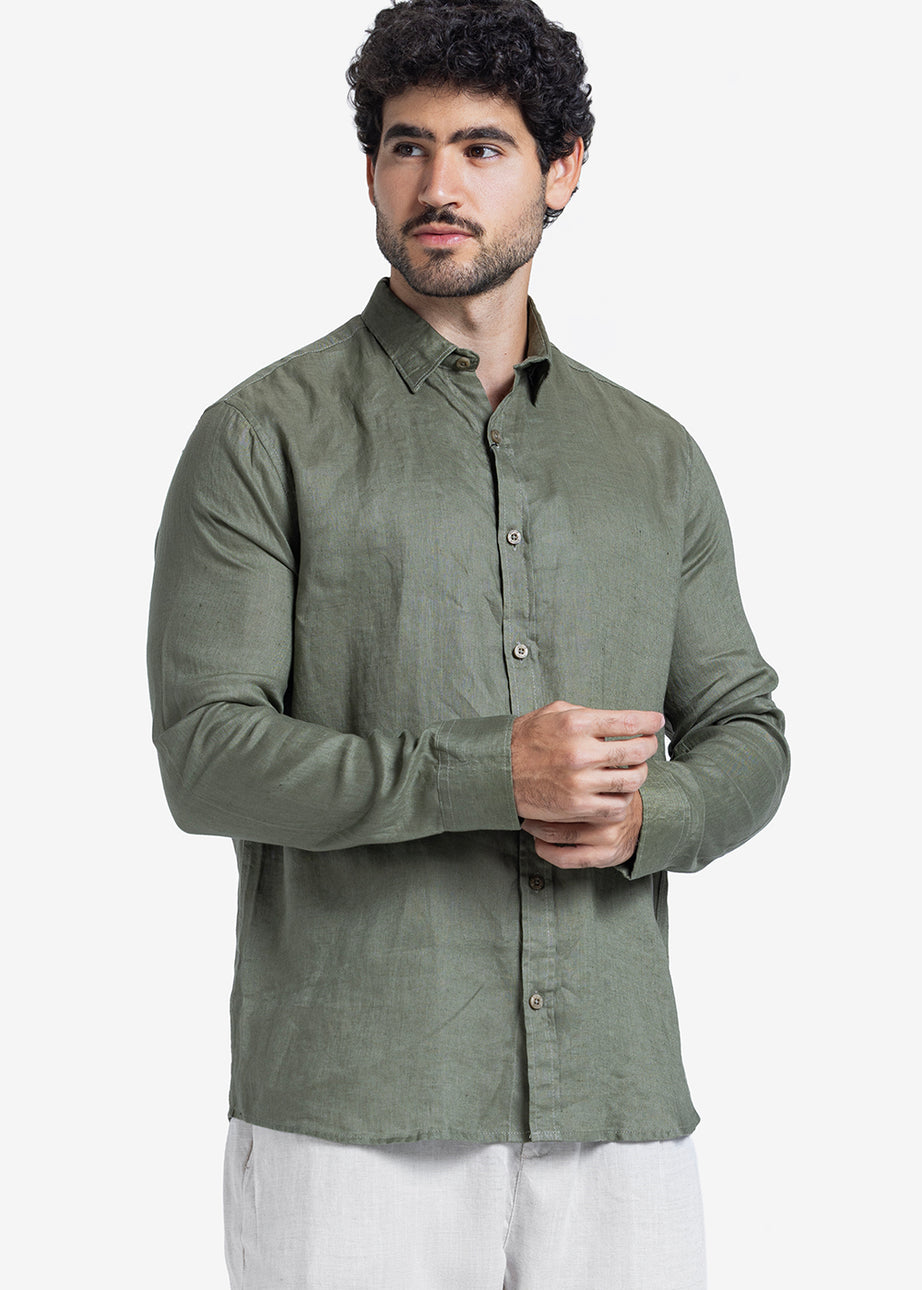 Long Sleeve Shirt - Men - Plain